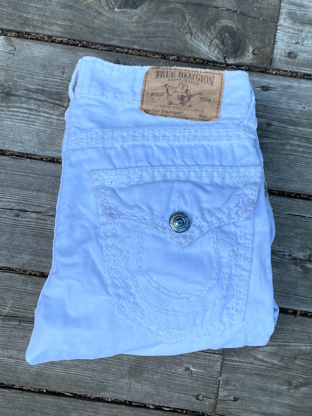 True Religion Vintage True Religion Jeans Size 31 Straight White Super QT Size US 31 - 2 Thumbnail