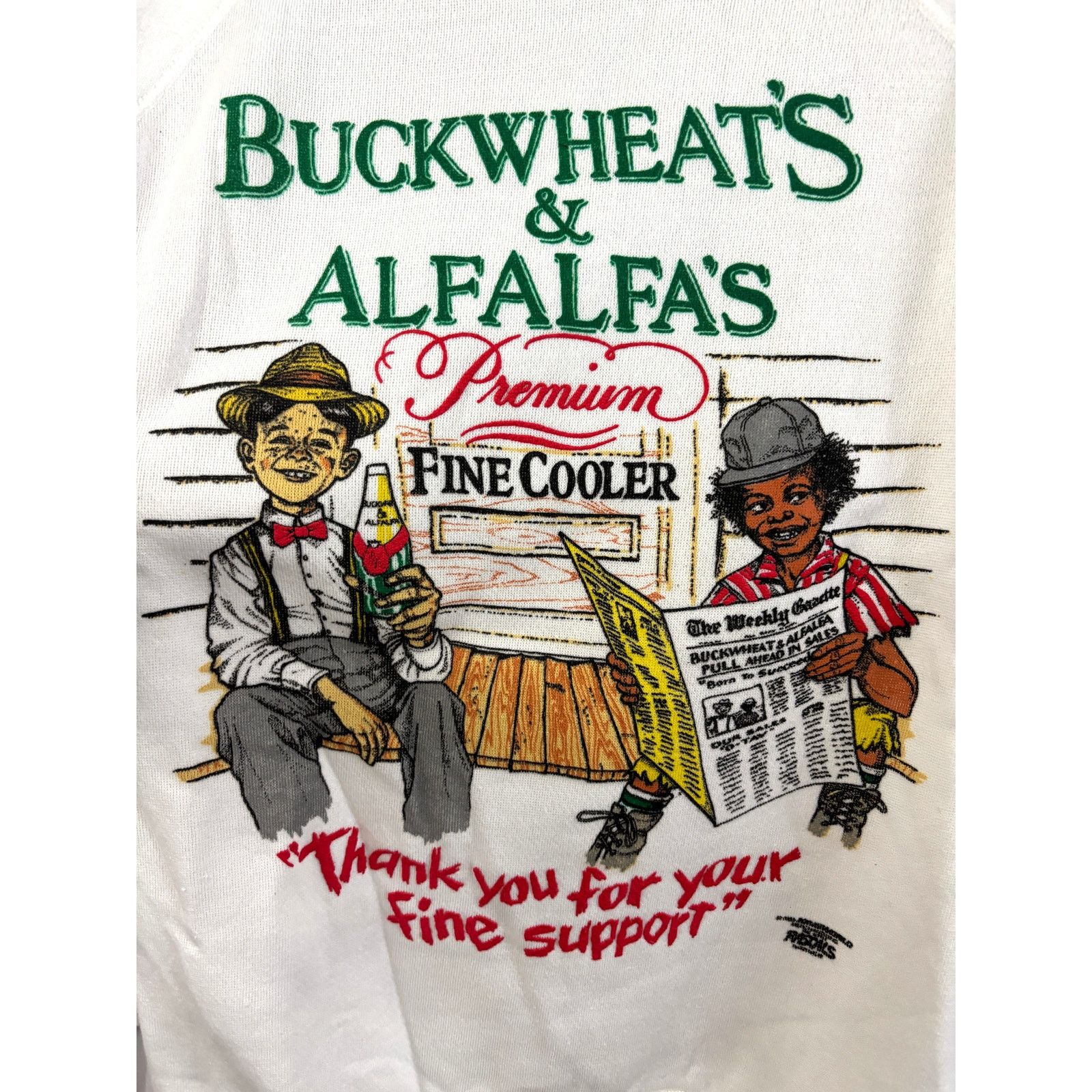 Tultex VTG 80s Buckwheat & Alfalfa Premium Sweatshirt L Tultex USA Size US XL / EU 56 / 4 - 11 Thumbnail