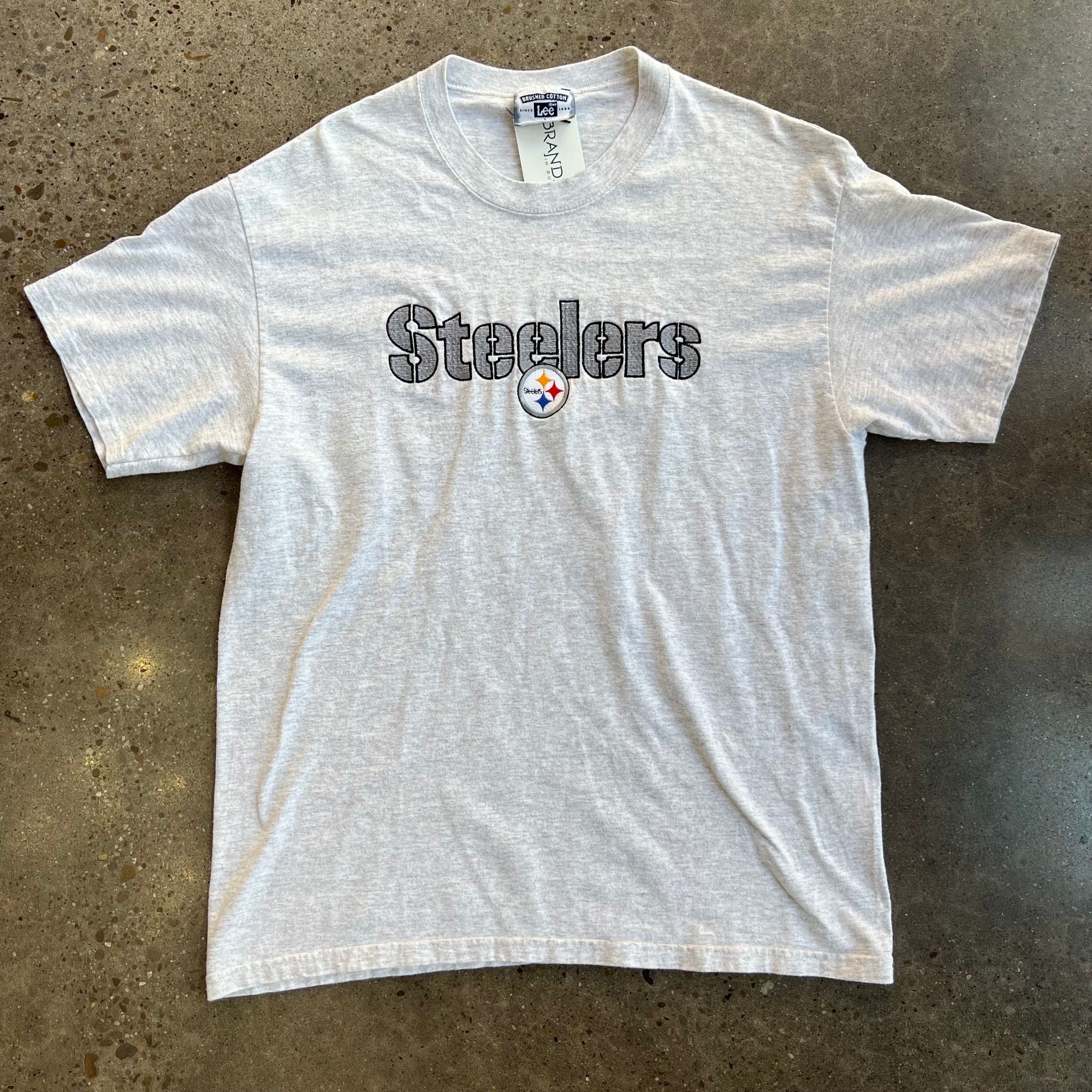 Vintage Vintage 90s Embroidered Steelers Spell Out Tee Size US M / EU 48-50 / 2 - 2 Thumbnail
