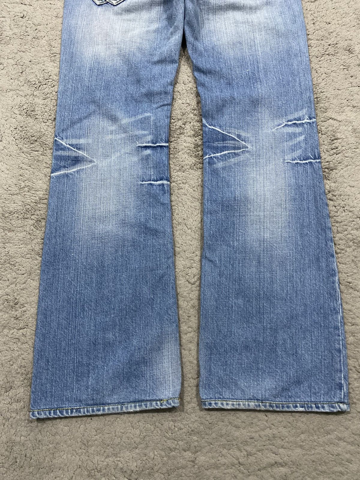 If Six Was Nine Nicole Club For Men Flared Studded Punk Style Jeans Denim Size US 34 / EU 50 - 11 Thumbnail