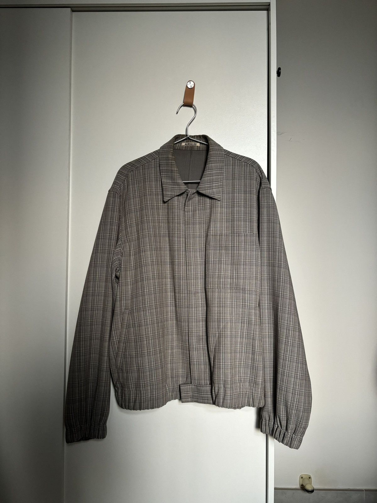 Auralee AURALEE SS20 HARD TWIST WOOL DOUBLE FACE CHECK BLOUSON