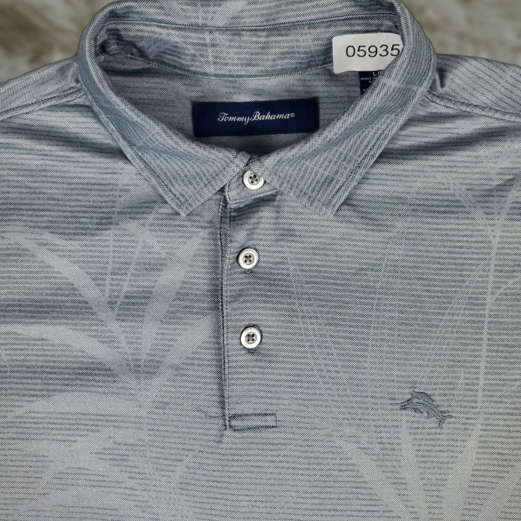 Tommy Bahama VINTAGE Tommy Bahama Polo Shirt Mens Large Gray Floral Short Sleeve Casual Size US L / EU 52-54 / 3 - 1 Thumbnail