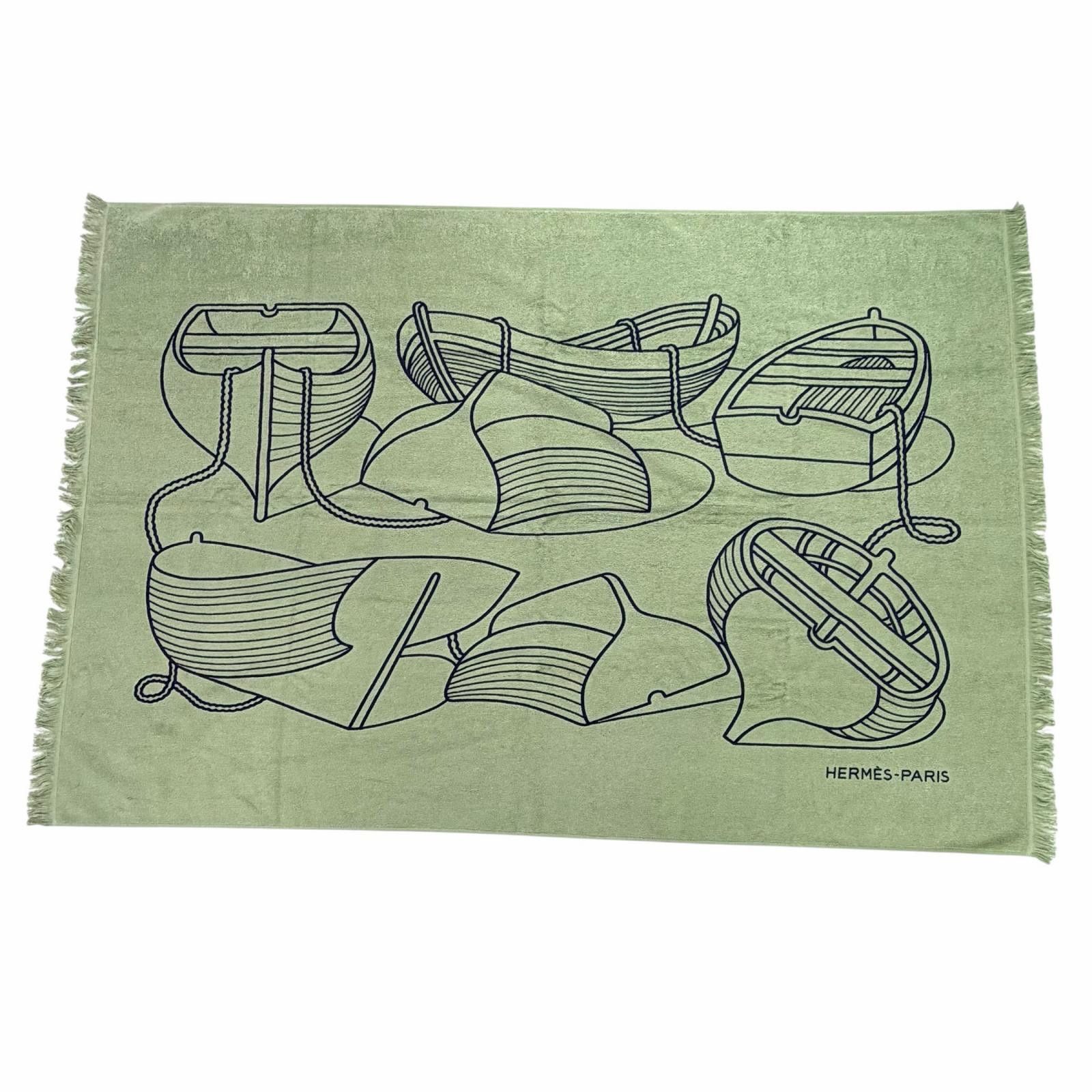 Hermes Hermes Hermes Yachting Plage Teresa Cotton Towel Textile Other DUTY FREE for USA Size ONE SIZE - 1 Thumbnail