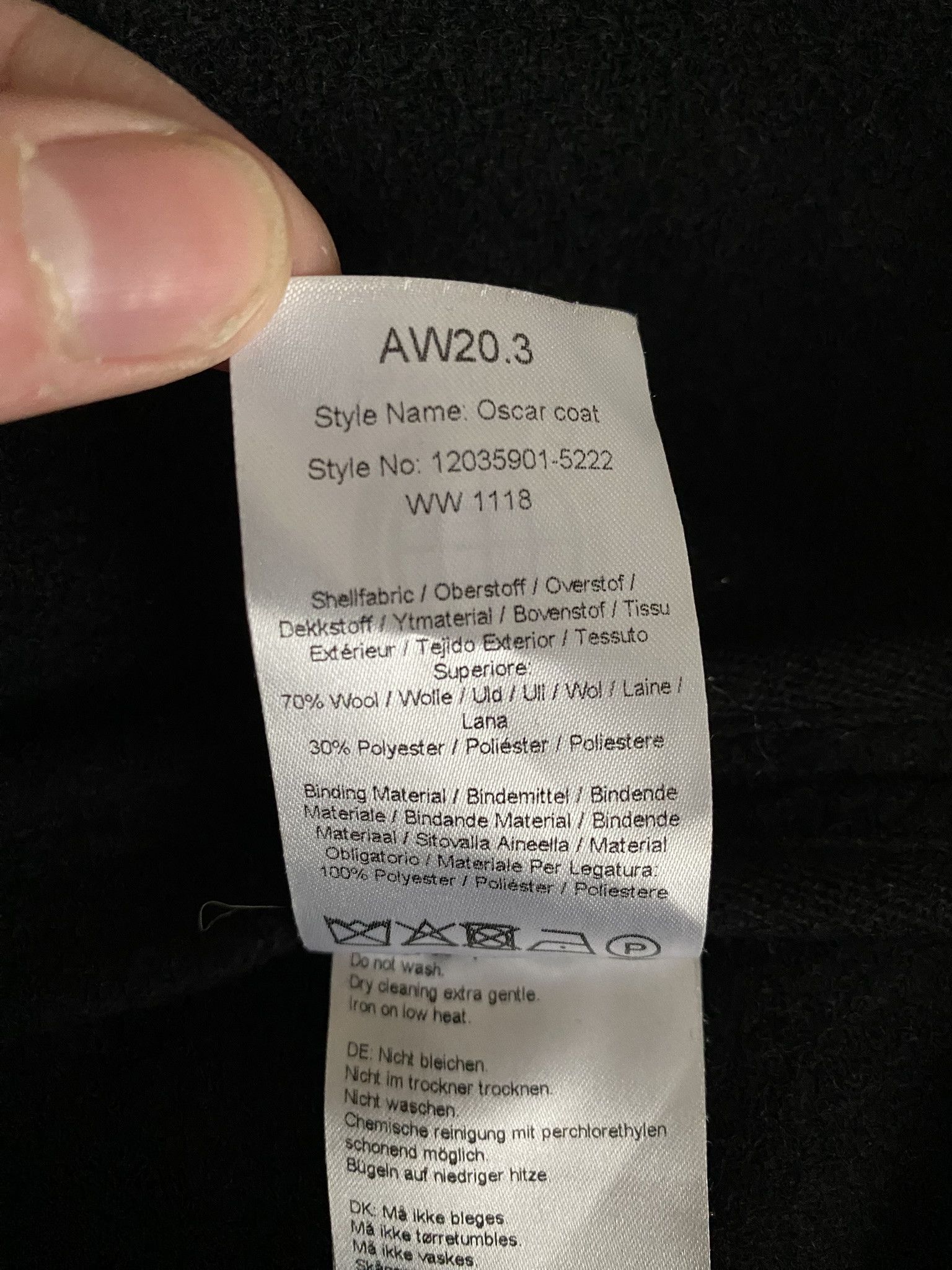 Our Legacy $875 - 50/L - Brushed Wool Coat - Black Size US L / EU 52-54 / 3 - 12 Thumbnail