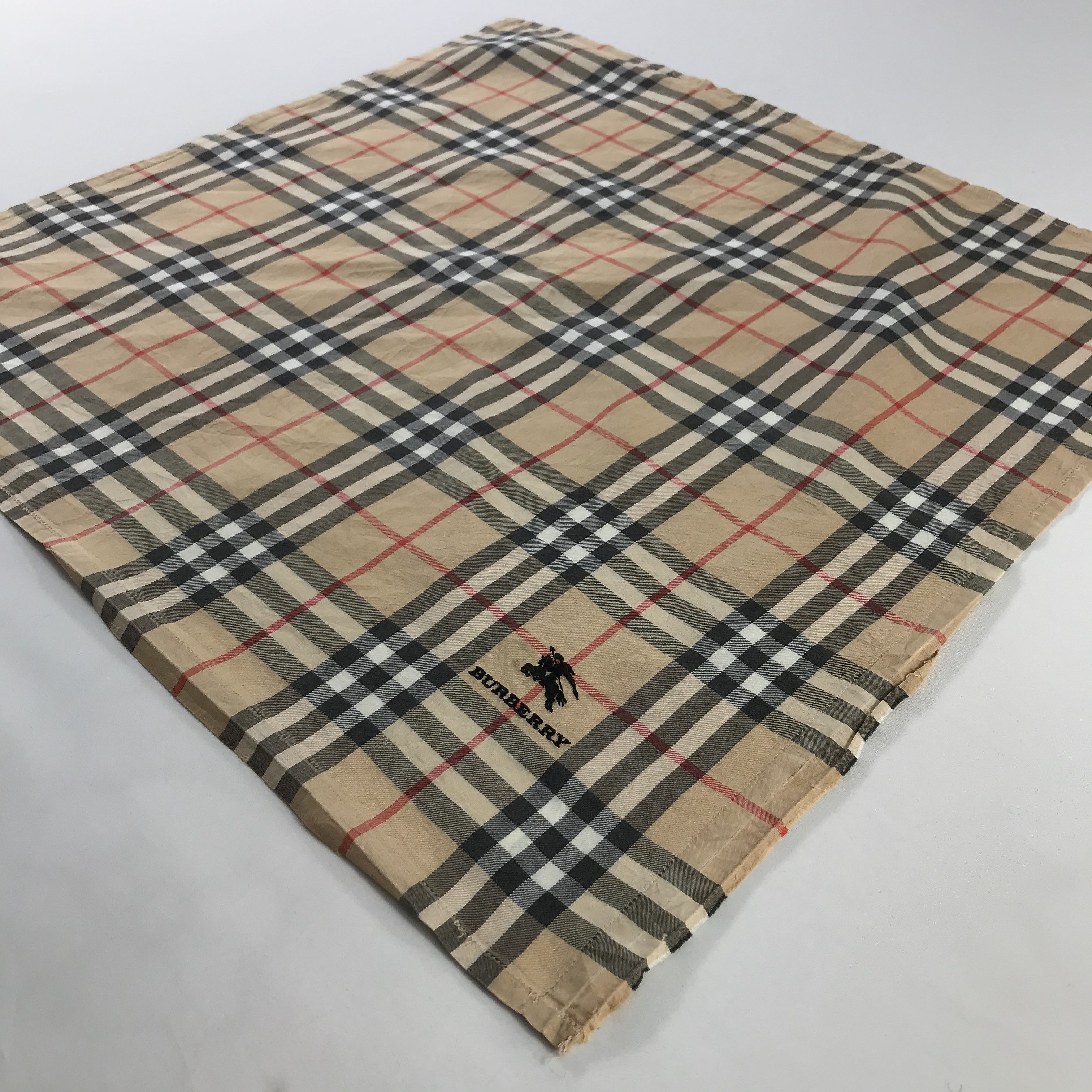 Burberry × Vintage Burberry Bandana / Handkerchief / Neckerchief - S650 Size ONE SIZE - 2 Thumbnail