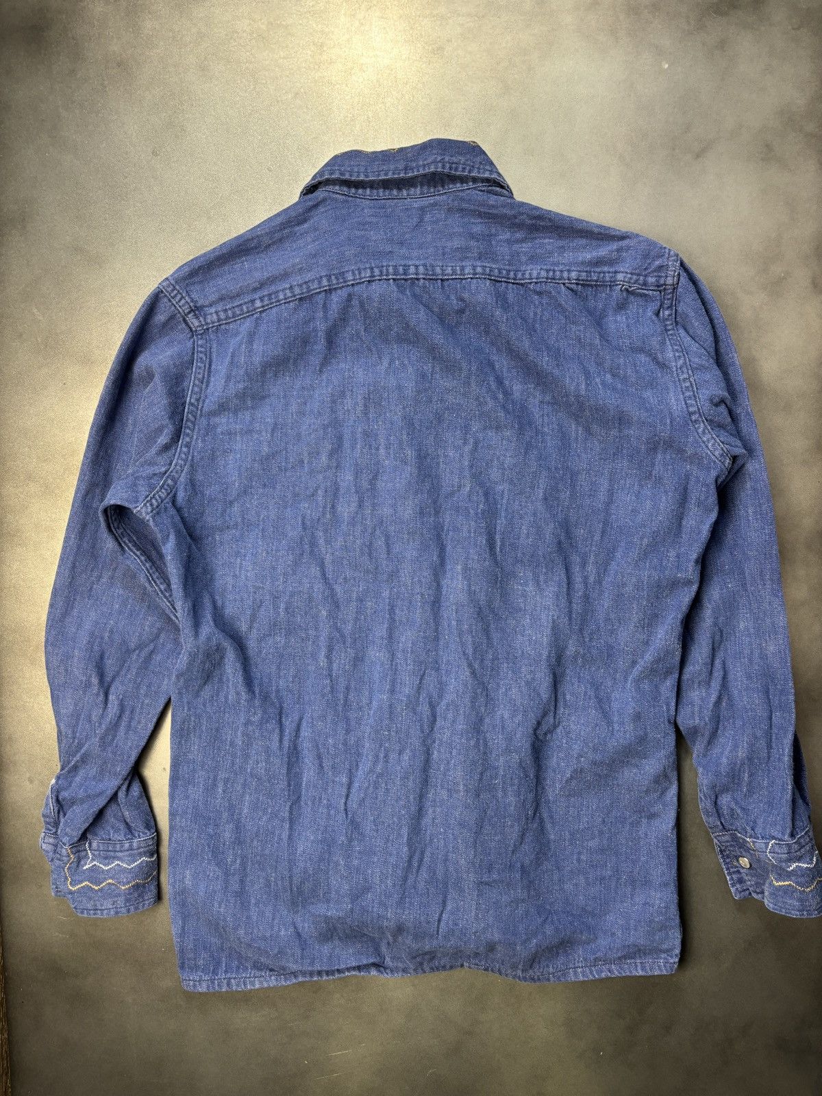 Mexicana × Vintage 1970s Denim Guayabera Shirt Vintage Embroidered Jean Jacket Size US M / EU 48-50 / 2 - 7 Thumbnail