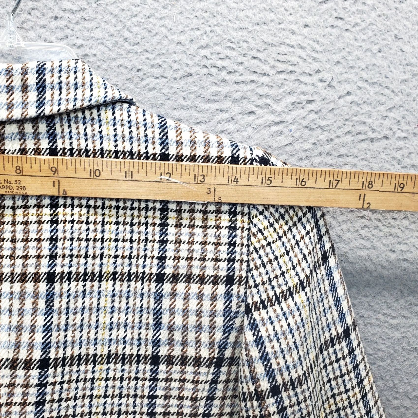 Talbots Talbots Blazer Women 2P Multi Houndstooth Plaid Wool Notch Lapel EUC Jacket Size XS / US 0-2 / IT 36-38 - 3 Thumbnail