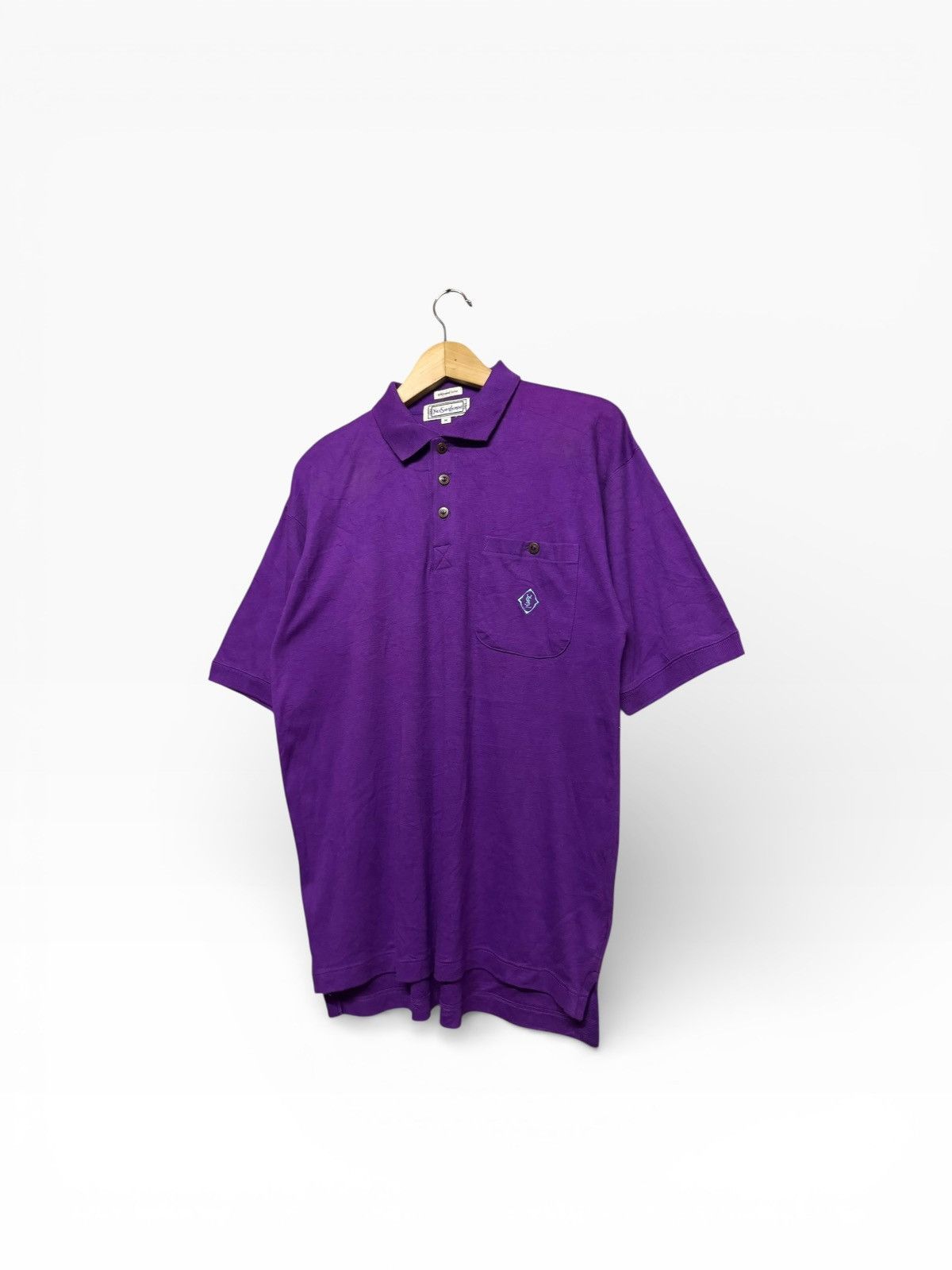 Yves Saint Laurent Vtg🔥Luxury 90’s YvesSaintLaurent Embroidery Logo Polo Shirt Size US M / EU 48-50 / 2 - 4 Thumbnail