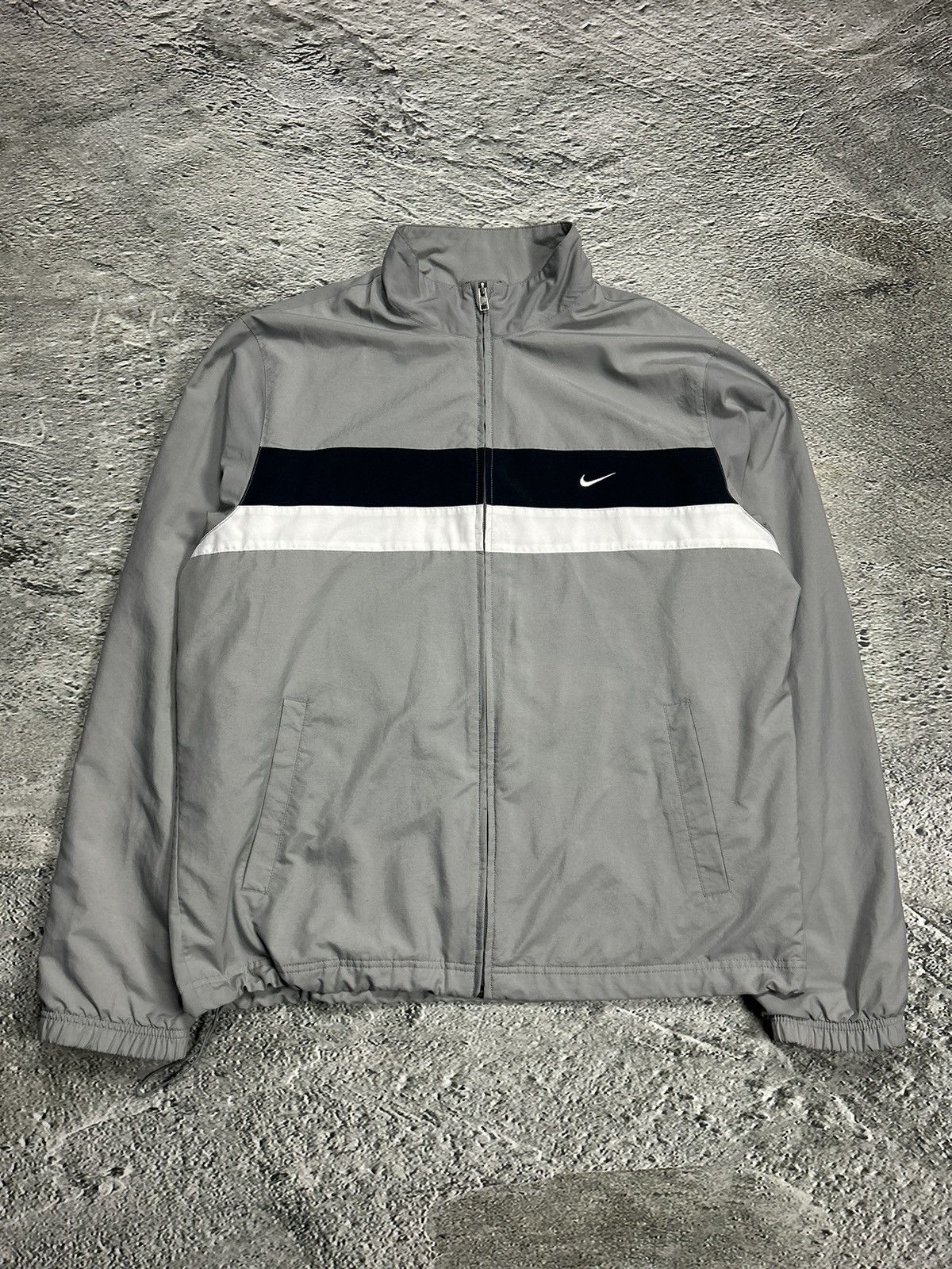 Nike Nike track suit vintage grey black nylon pants jacket Y2K Size US XL / EU 56 / 4 - 2 Thumbnail