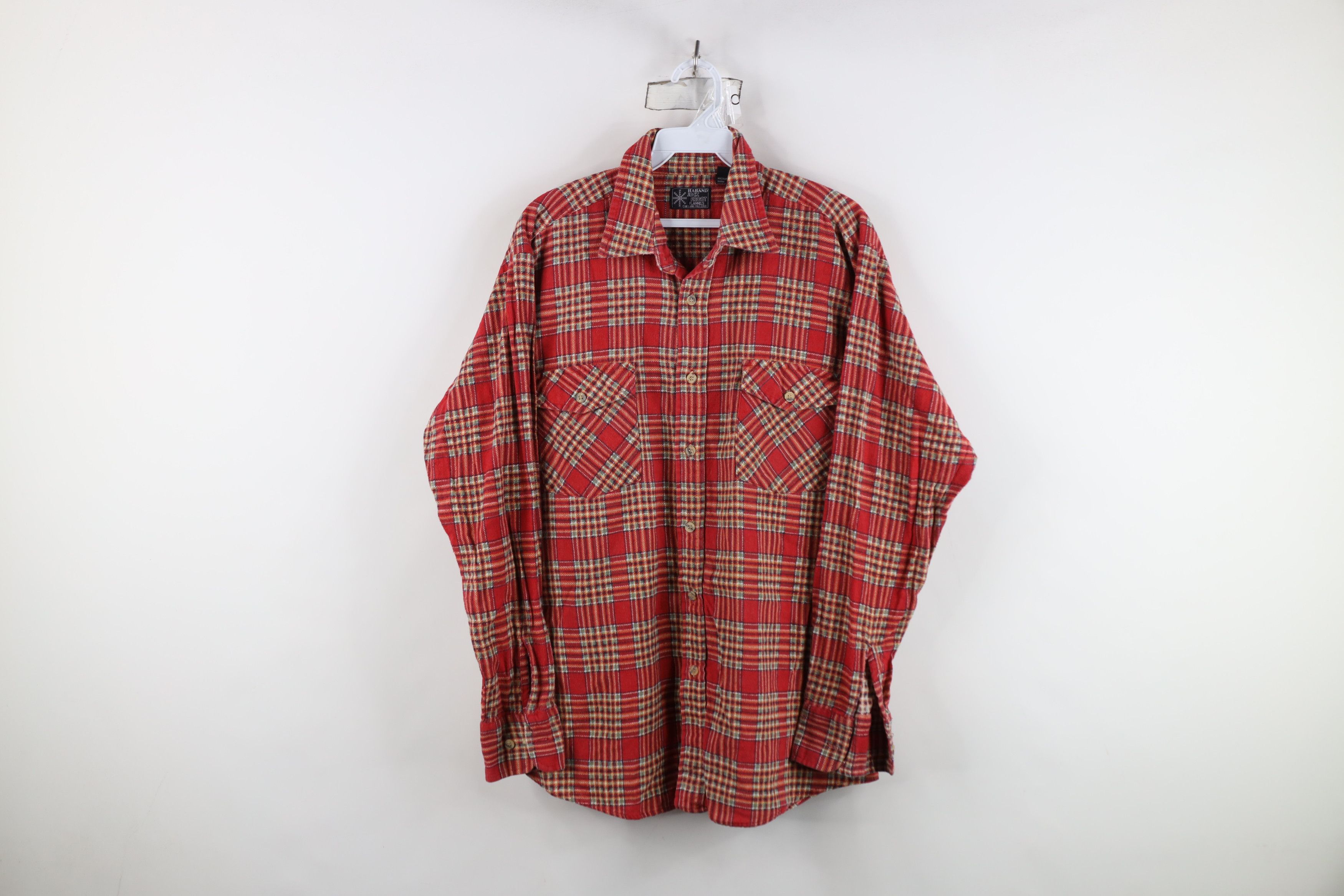 Vintage Vintage 90s Streetwear Pocket Flannel Button Shirt Plaid Size US M / EU 48-50 / 2 - 1 Thumbnail