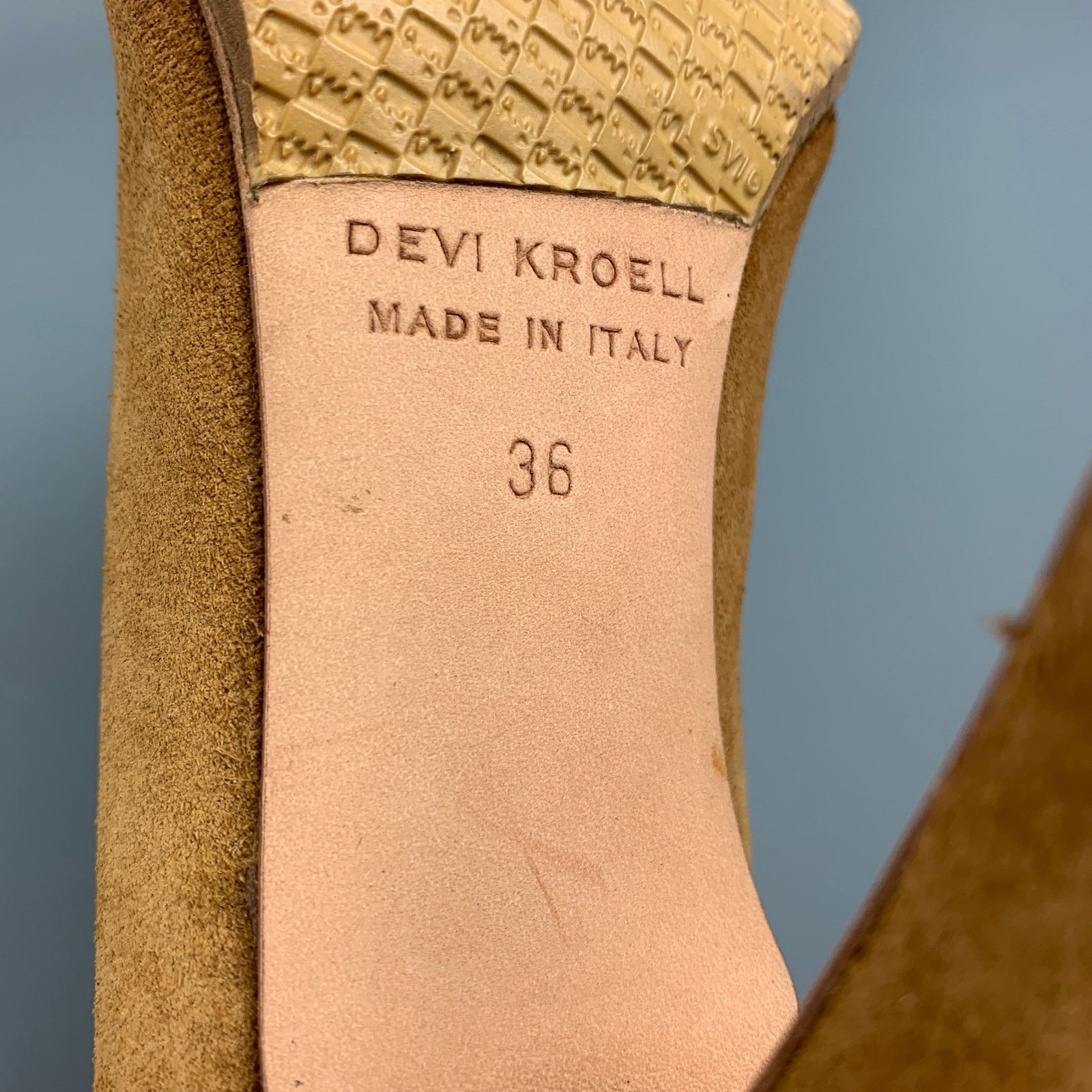Other DEVI KROGELL Tan & Brown Suede Ankle Strap Boots Size US 6 / IT 36 - 7 Thumbnail