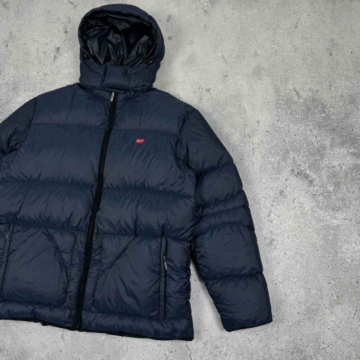 Nike × Vintage Vintage Nike 00’s Hooded Puffer Down Jacket Size US L / EU 52-54 / 3 - 3 Thumbnail
