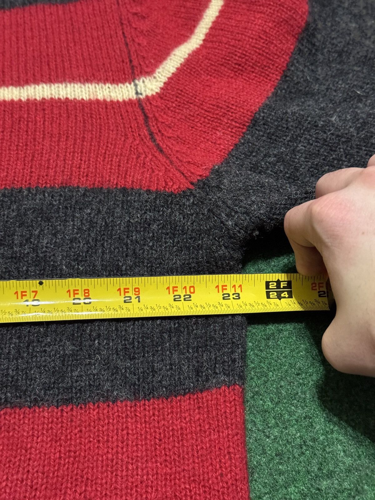 Eddie Bauer Vintage 90s Eddie Baur Wool Striped XL Crewneck Sweater Size US XL / EU 56 / 4 - 5 Thumbnail