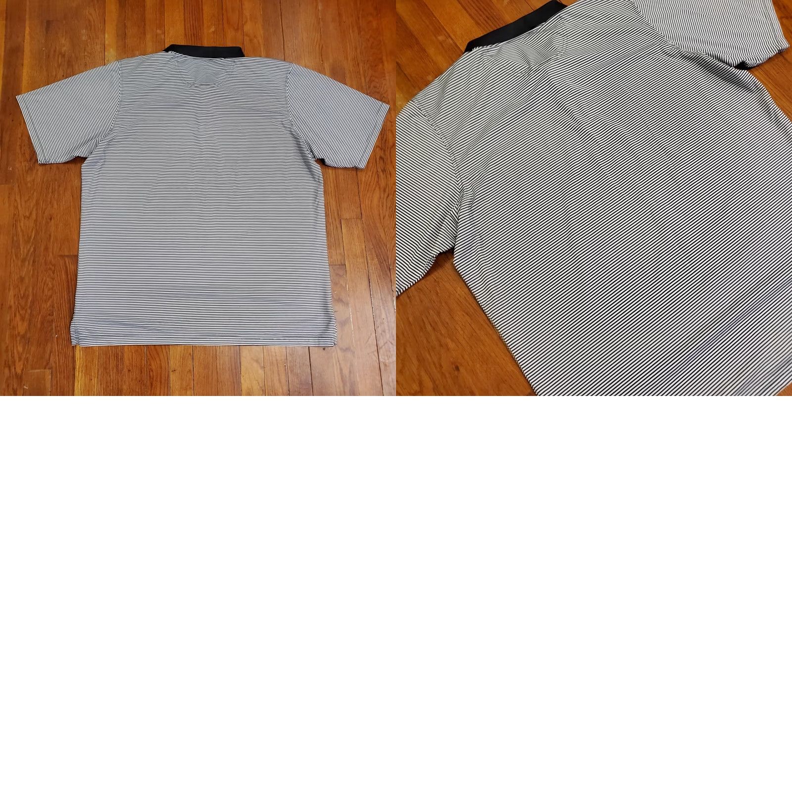 Vintage F&G Tech Polo Shirt Mens 2XL Black White Striped Golf Performance Stretch Shirt Mens 2XL Black White Striped Golf Performance Stretch Size US XXL / EU 58 / 5 - 8 Thumbnail