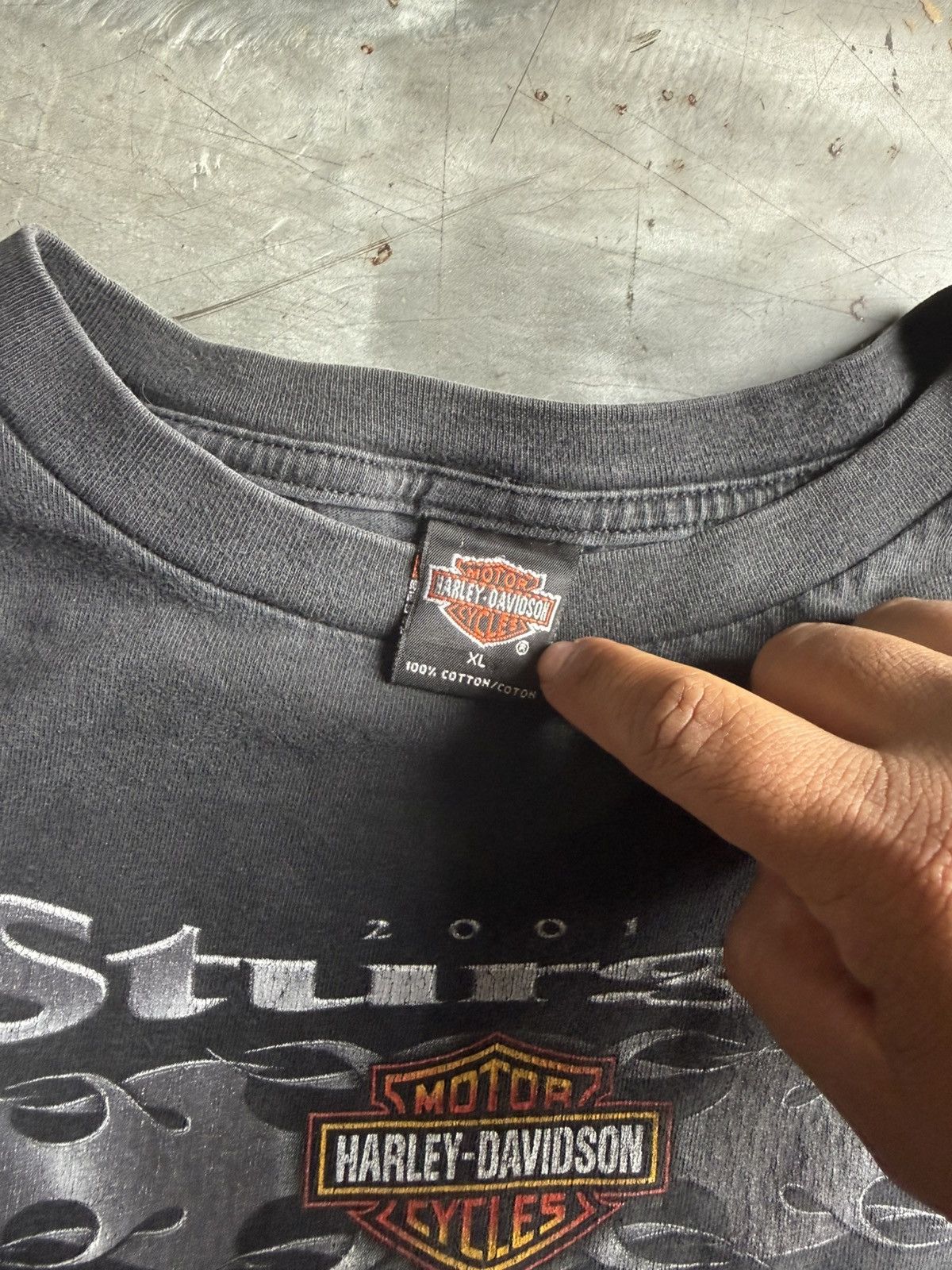 Harley Davidson Vintage Chrome Flame Sleeve Harley Davison Size US XL / EU 56 / 4 - 4 Thumbnail