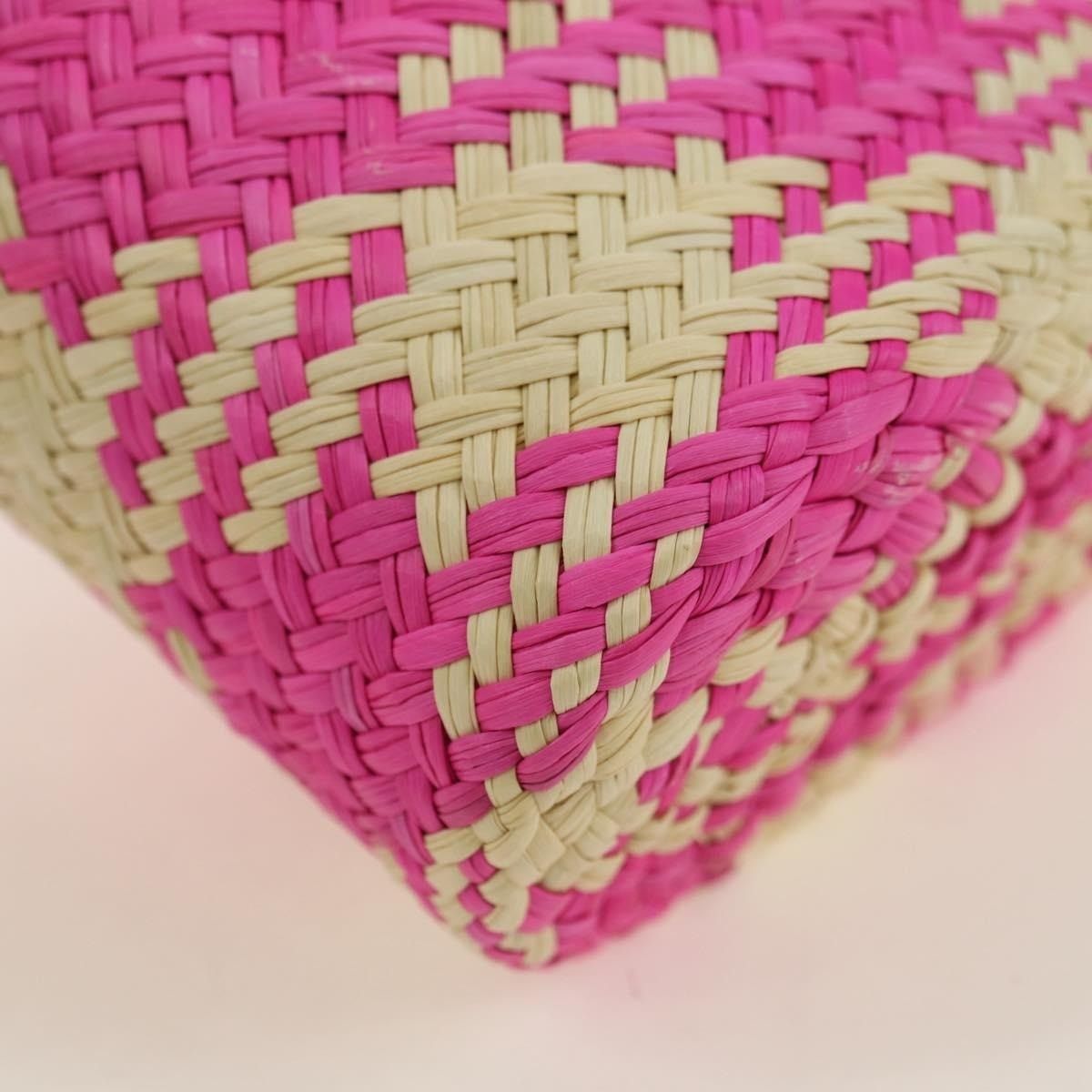 Loewe Loewe Anagram Raffia Shoulder Bag Pink Size ONE SIZE - 3 Thumbnail