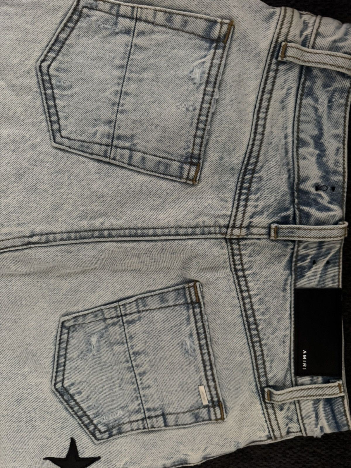 Amiri NWT Women’s Amiri Denim Skirt with Leather Detail Size 24" / US 00 / IT 34 - 7 Thumbnail