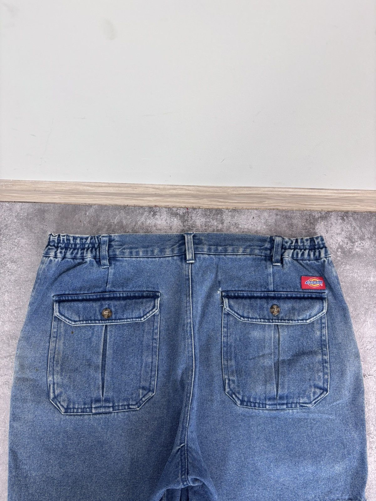 Dickies Vintage Dickies Women’s Blue Denim Cargo Shorts Jorts Size 38" / US 16 / IT 52 - 16 Thumbnail