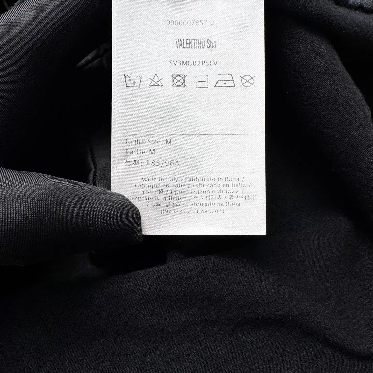 Valentino VALENTINO Black Colorblock Large Logo SS M Unisex Size US M / EU 48-50 / 2 - 5 Thumbnail