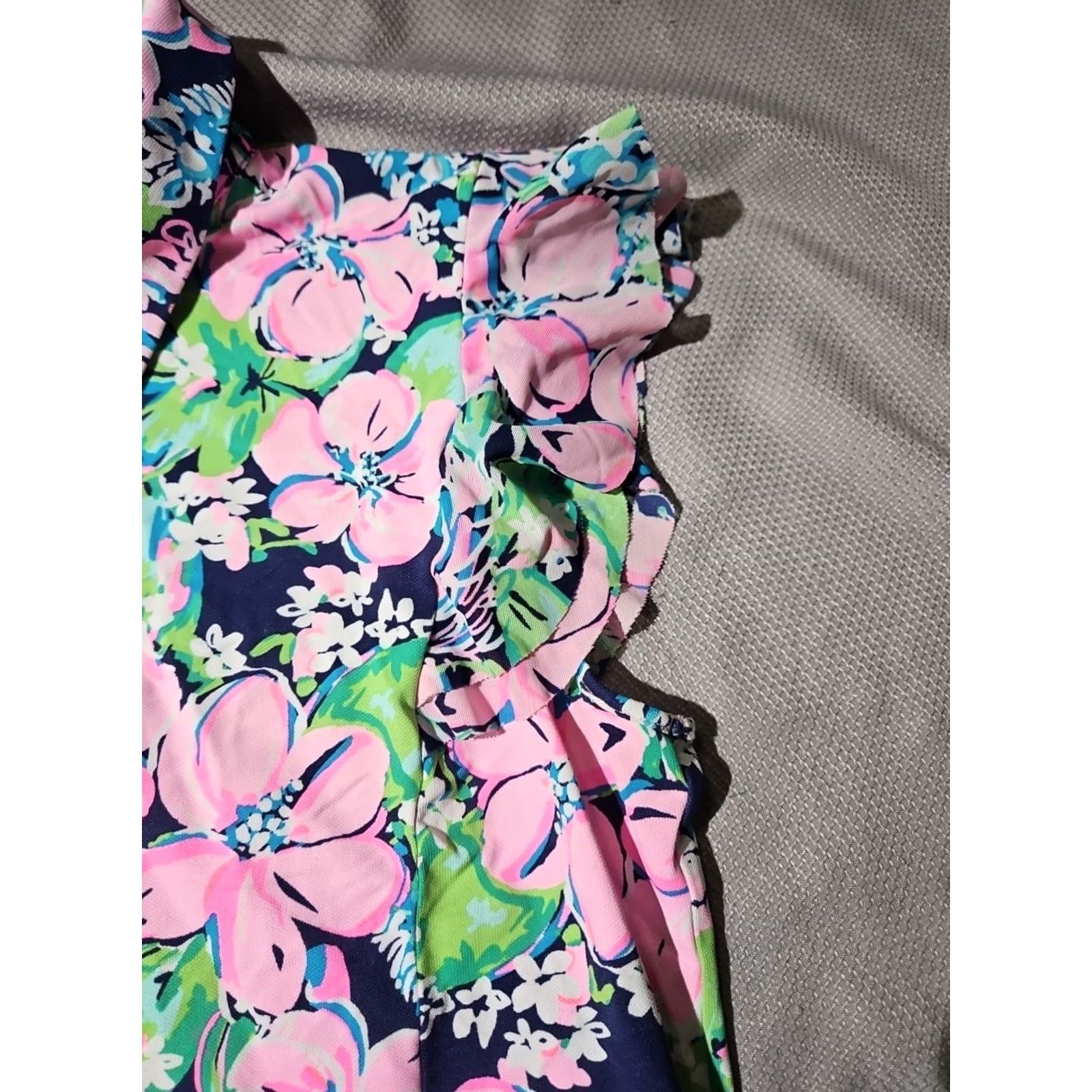 Lilly Pulitzer Lilly Pulitzer Shirt Womens XL Pink Polo Button Luxletic Ruffle Golf Preppy Size XL / US 12-14 / IT 48-50 - 4 Thumbnail