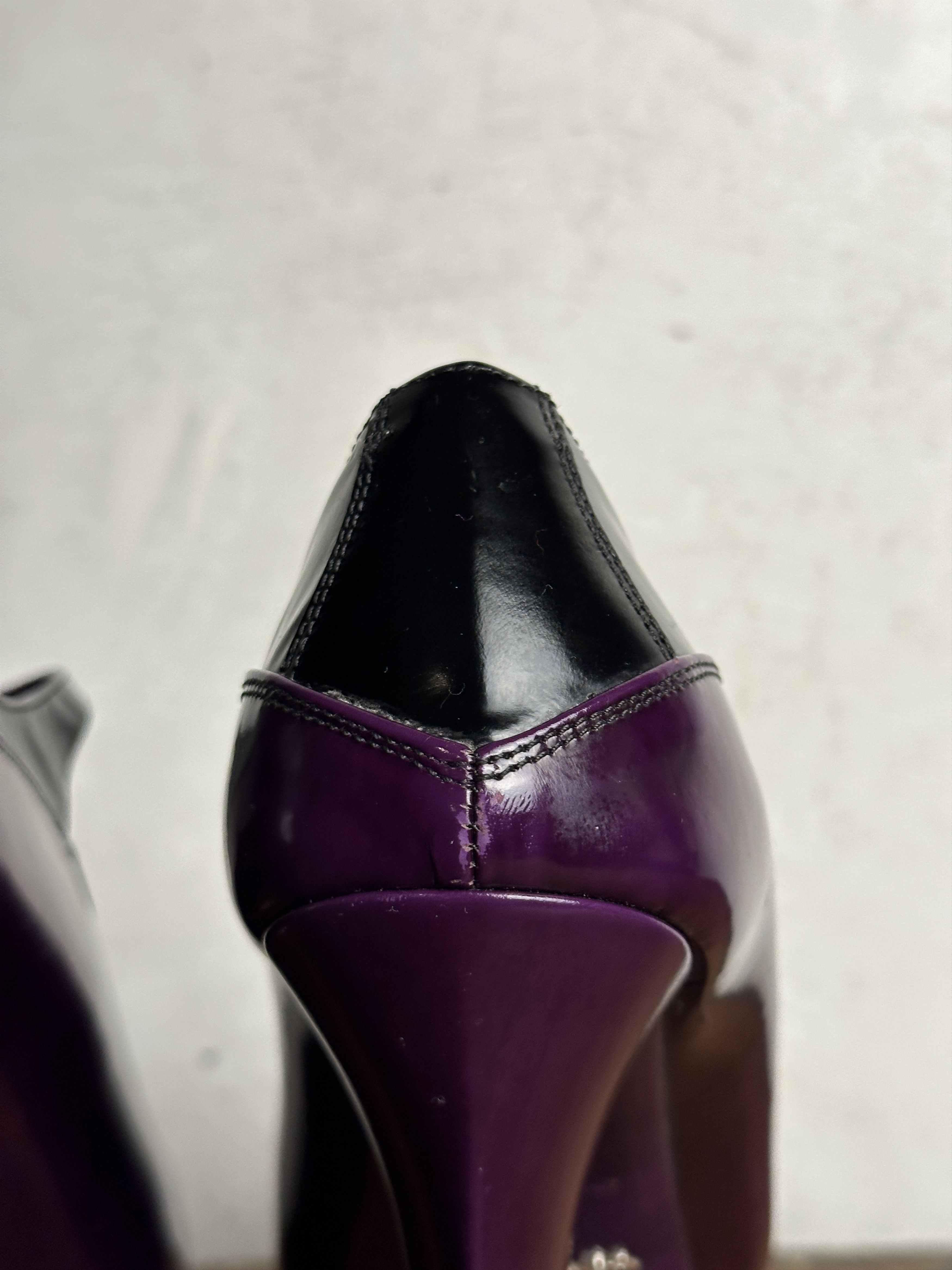 Prada FW12 Runway Purple Patent Leather Mary Jane Heels