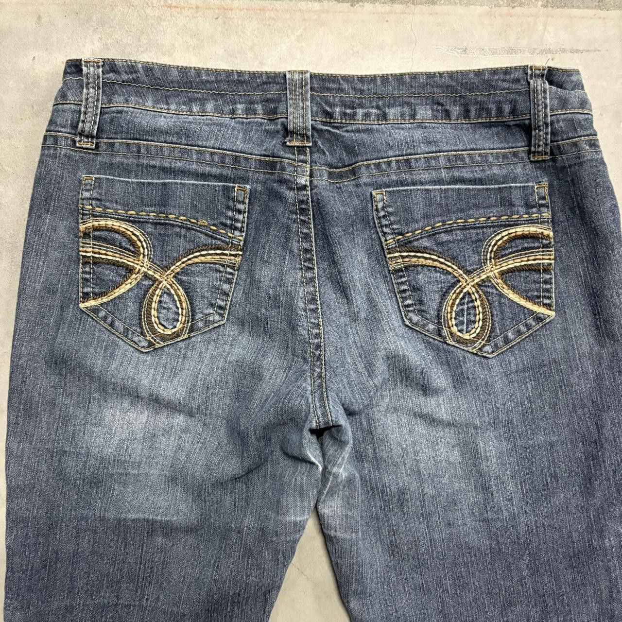 Vintage Crazy Vintage Y2K/2000s Flared Wideleg Truce Dark Wash Denim Jeans! Size US 36 / EU 52 - 7 Thumbnail