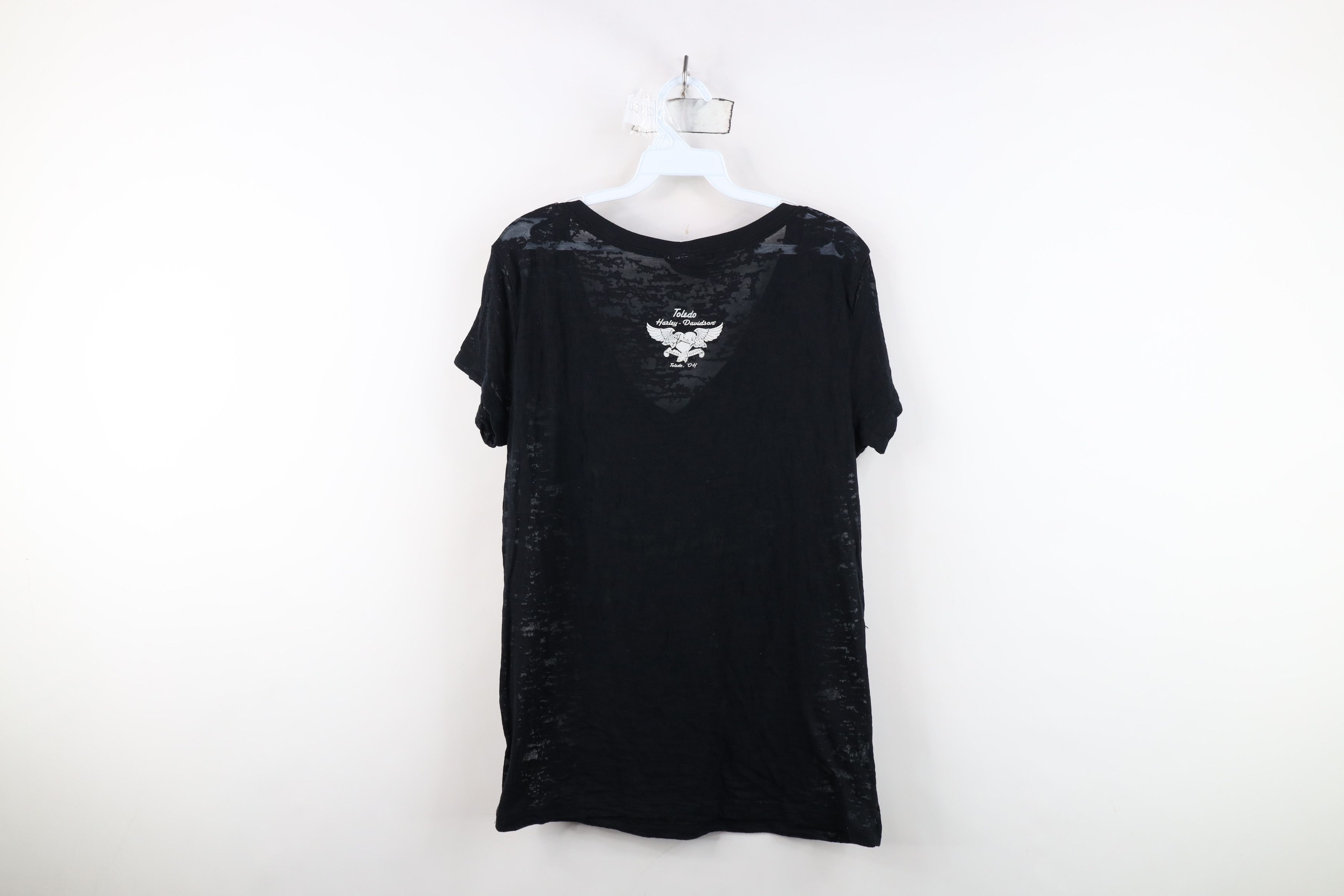 Harley Davidson Vintage Y2K Harley Davidson Spell Wing Fire Flames T-Shirt Size L / US 10 / IT 46 - 11 Thumbnail