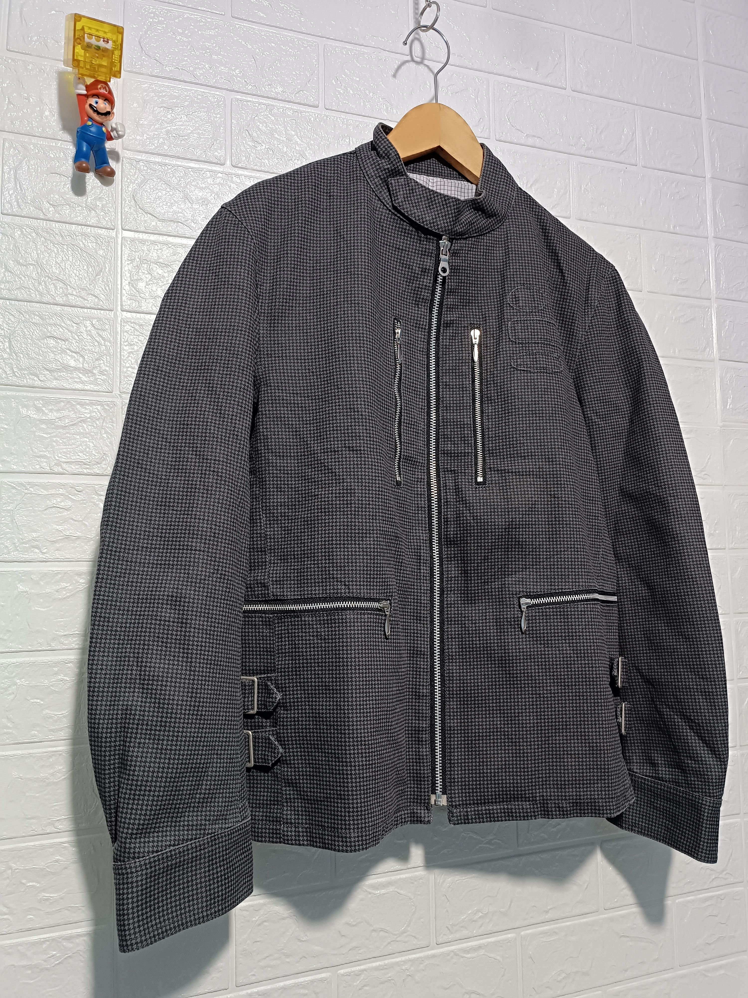 Japanese Brand Vintage Canvas Monogram Biker Jacket Size US L / EU 52-54 / 3 - 4 Thumbnail