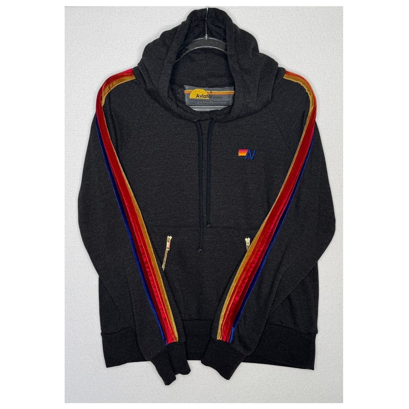 Aviator Nation 2010s Aviator Nation Rainbow Stripe Hoodie Jogger Set S/L Size S / US 4 / IT 40 - 14 Thumbnail
