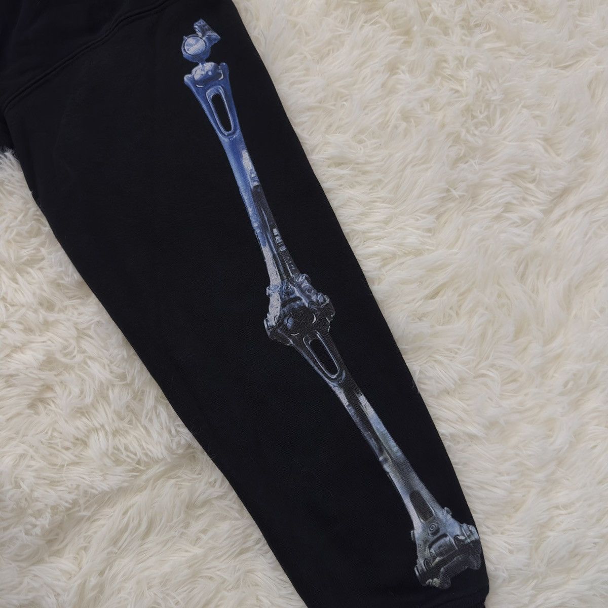 Other 3D chrome silver skeleton hoodie Size US M / EU 48-50 / 2 - 6 Thumbnail