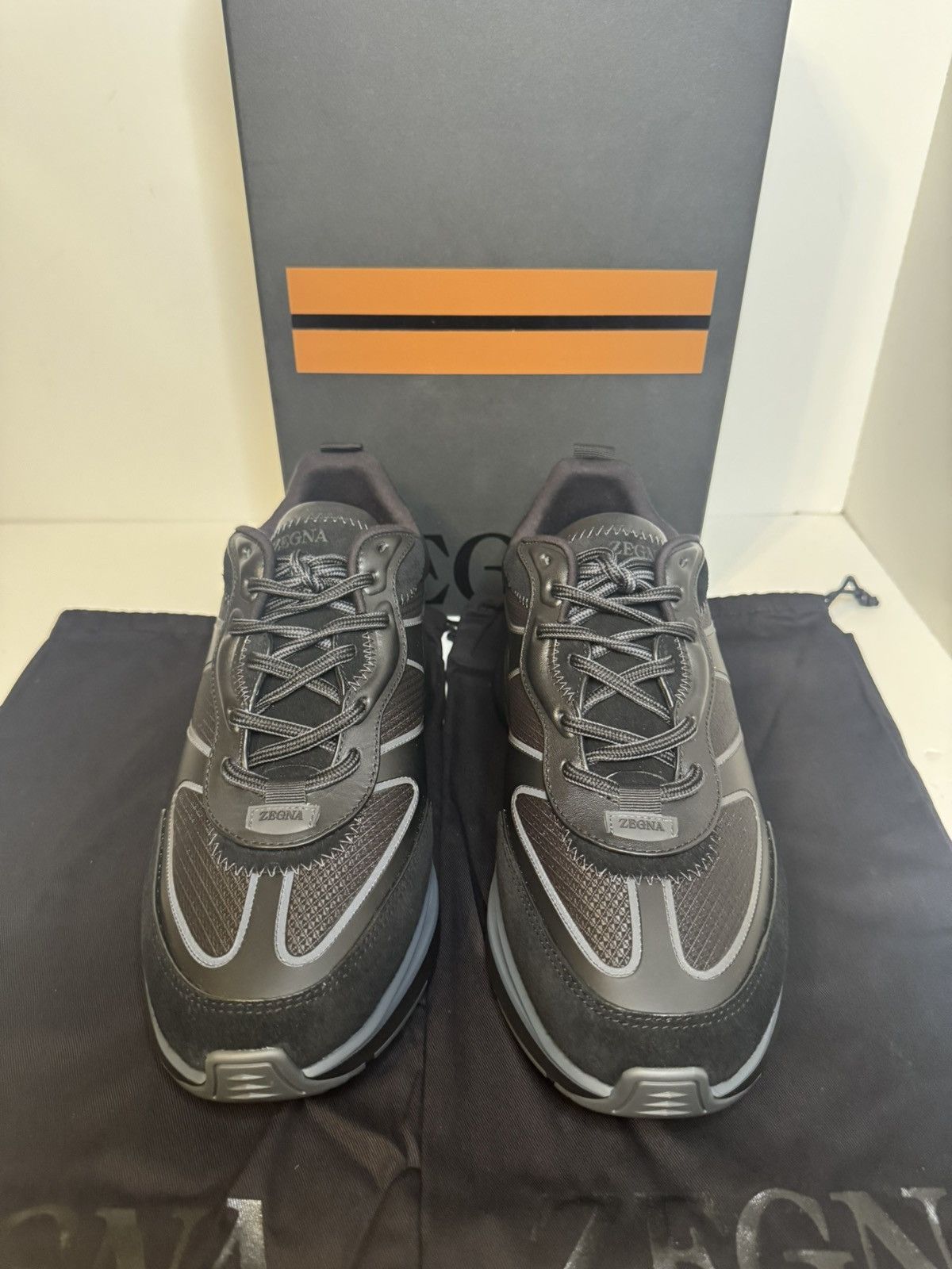Ermenegildo Zegna Zegna UTE Trainer Sneakers Black Size 7.5 US New W/ Box Size US 7.5 / EU 40-41 - 2 Thumbnail