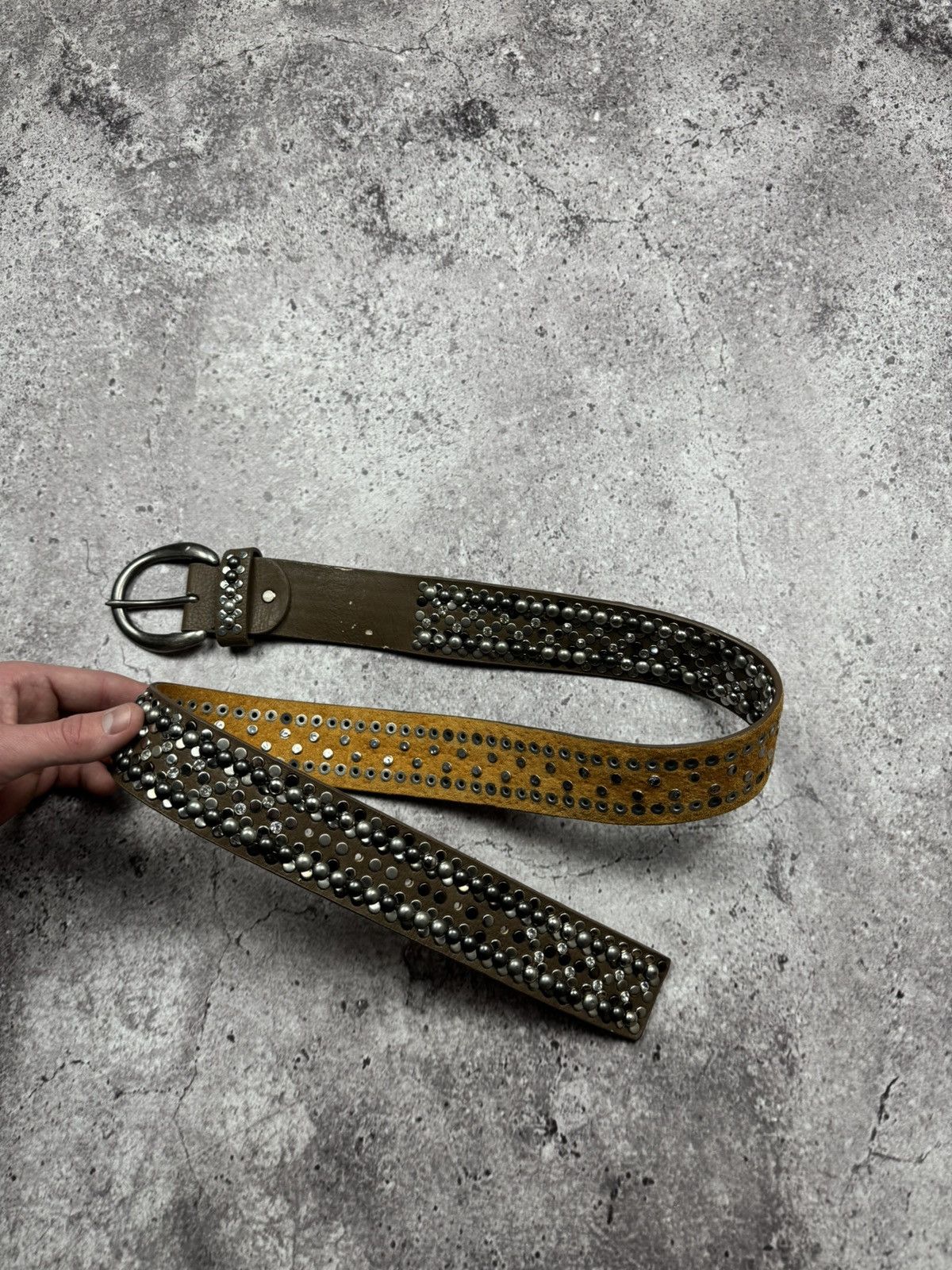 Japanese Brand 00ʼS NUMBER NINE STYLE JAPAN STUDDED Y2K BELT ARCHIVE BLACK Size ONE SIZE - 8 Thumbnail