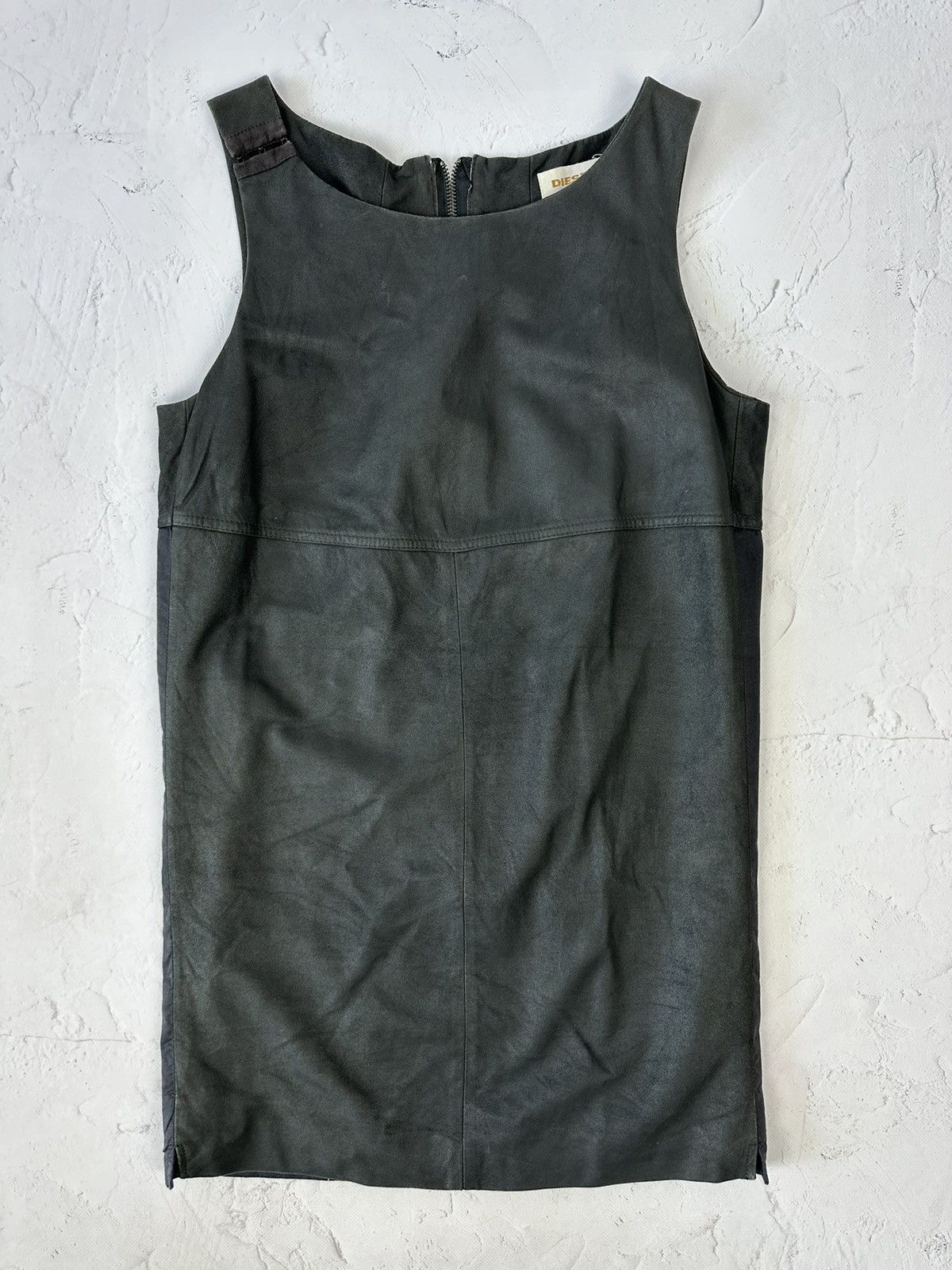 image of Avant Garde x Diesel Y2K Vintage Diesel Leather Dress in Black, Women's (Size Small)