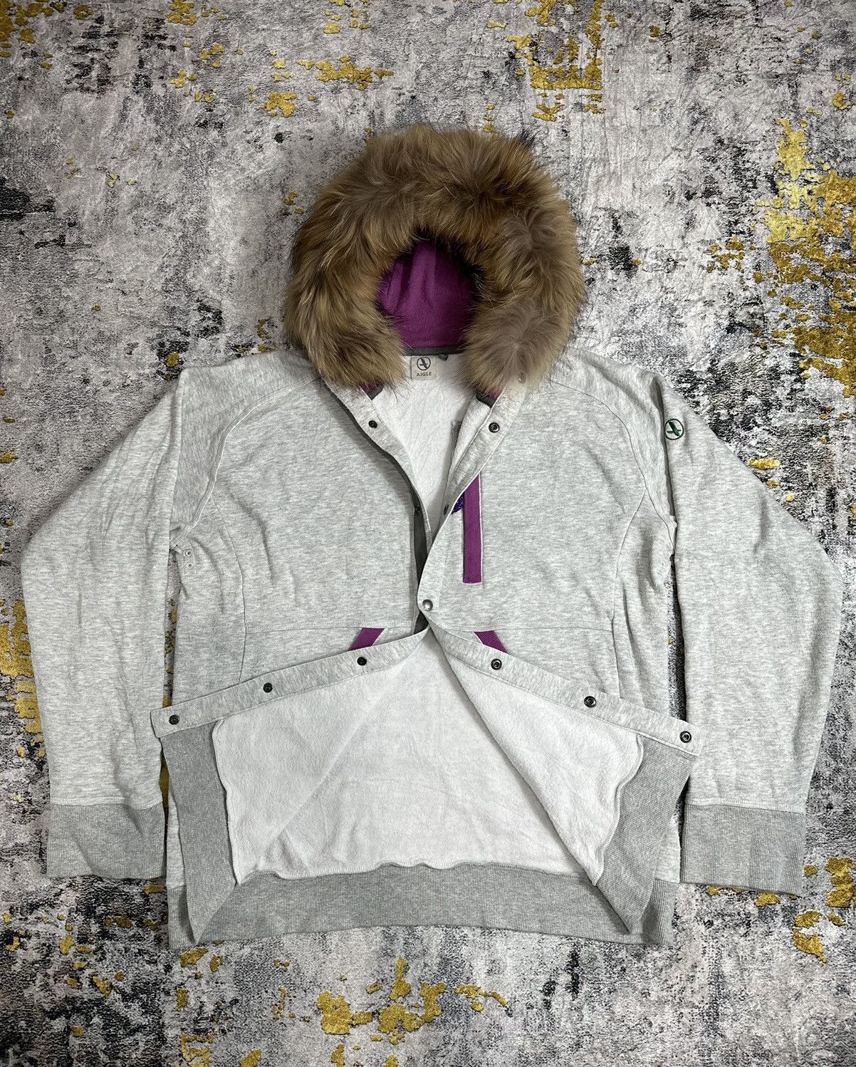 20471120 AIGLE JAPAN FUR HOODIE ZIP POCKET LGB STYLE Size US XL / EU 56 / 4 - 2 Thumbnail