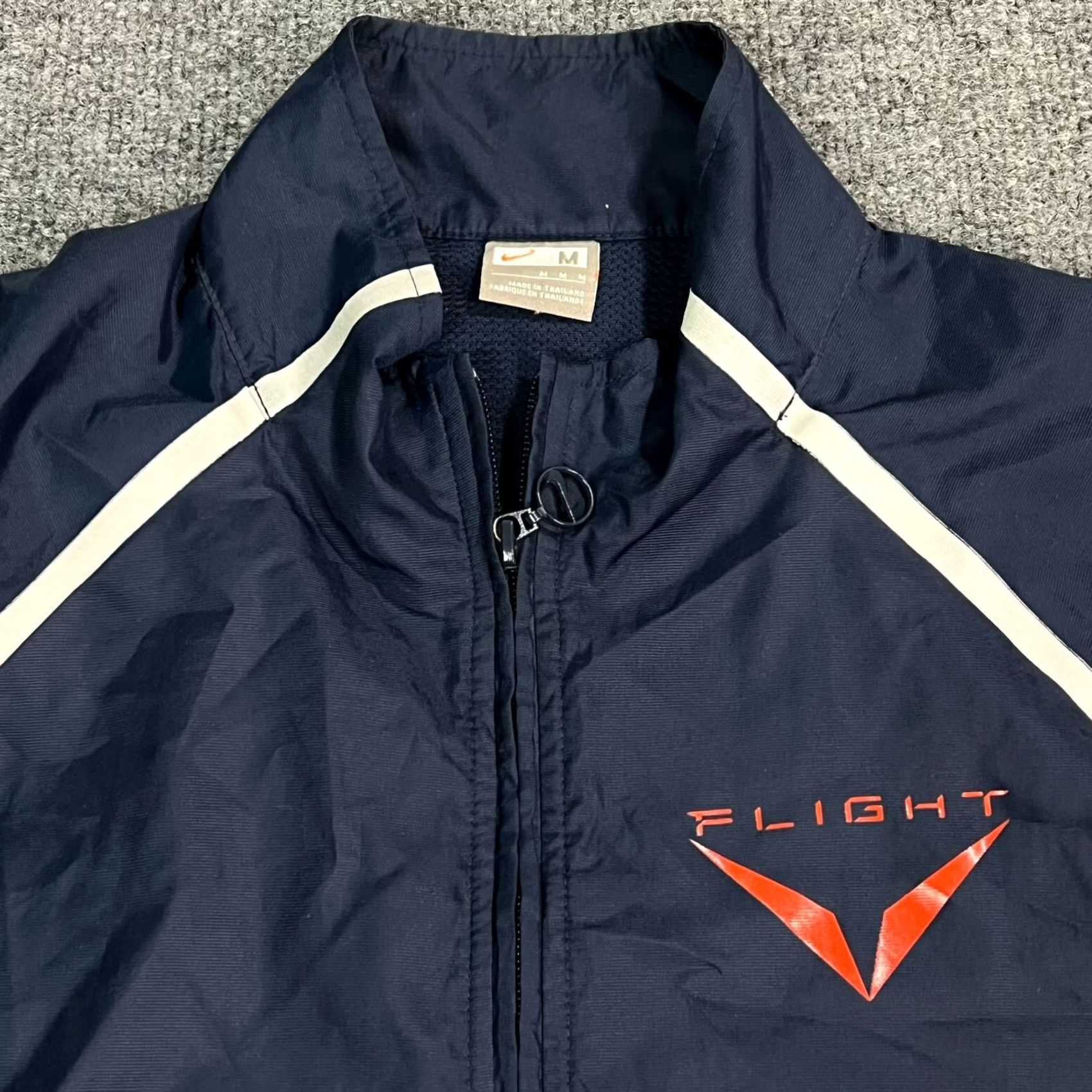 Nike VINTAGE Nike Flight Jacket Mens Medium Blue Windbreaker Lightweight Casual Sports Wind-Resistant Pockets Zipper Merrow Logo Size US M / EU 48-50 / 2 - 2 Thumbnail