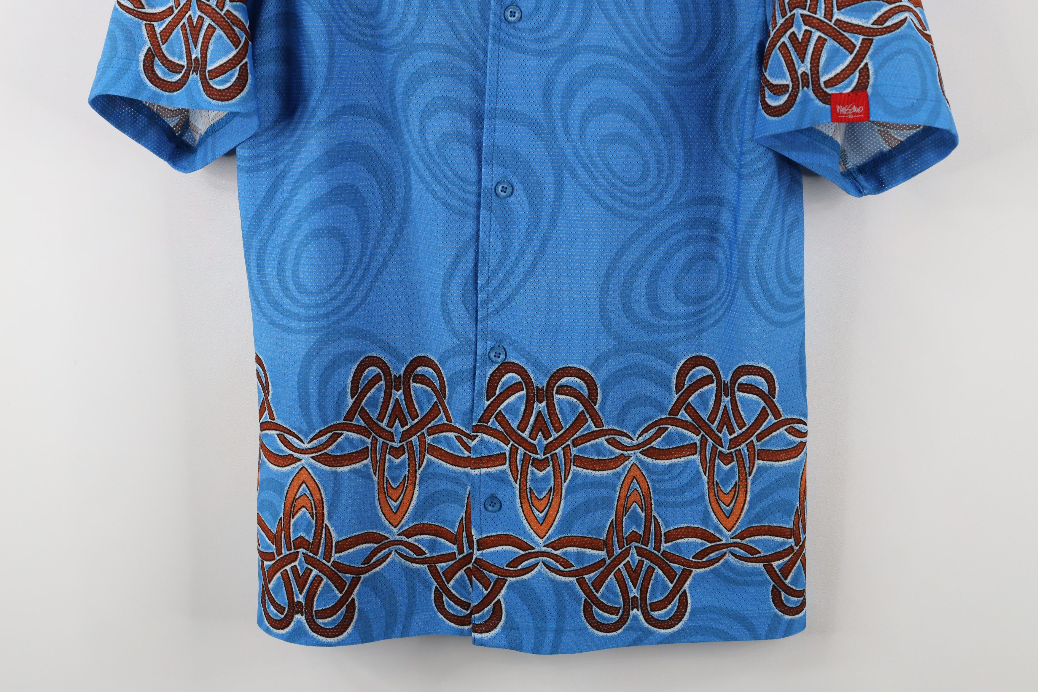 Vintage Vintage 90s Y2K Streetwear Geometric Knit Button Shirt Size US S / EU 44-46 / 1 - 3 Thumbnail