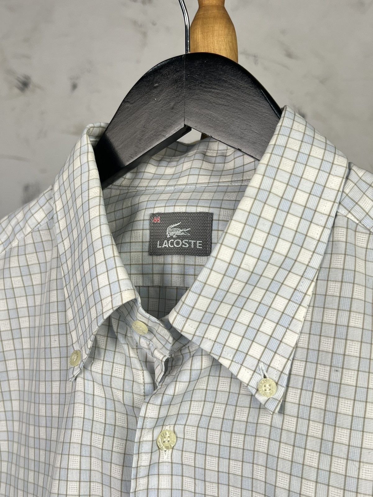 Lacoste Vintage Lacoste Short Sleeve Button Shirt Size M - L 44 Size US L / EU 52-54 / 3 - 4 Thumbnail