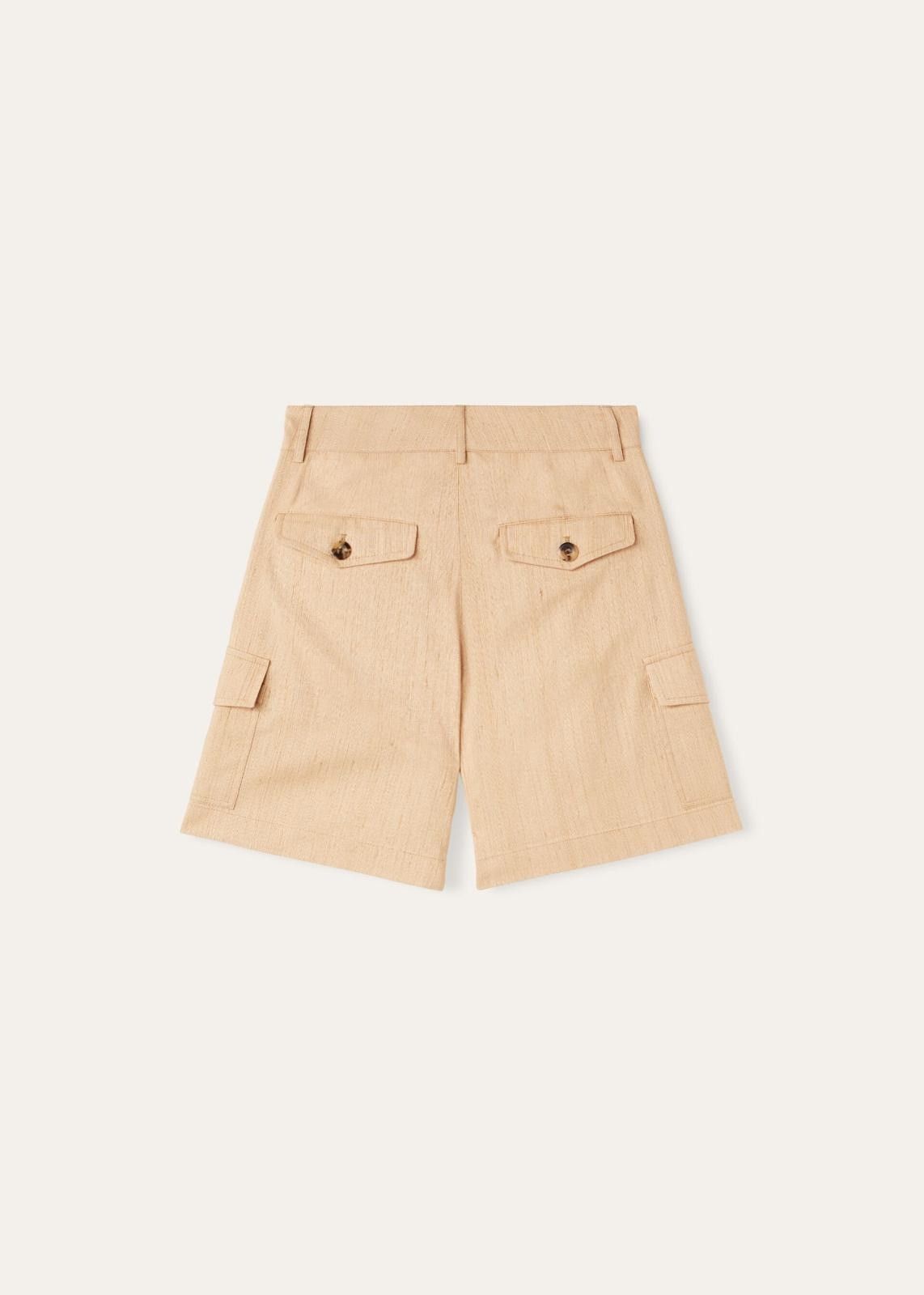Loro Piana o1srvl11e0725 FAN8189 Linen Bermuda Short in Beige Size 28" / US 6 / IT 42 - 2 Thumbnail