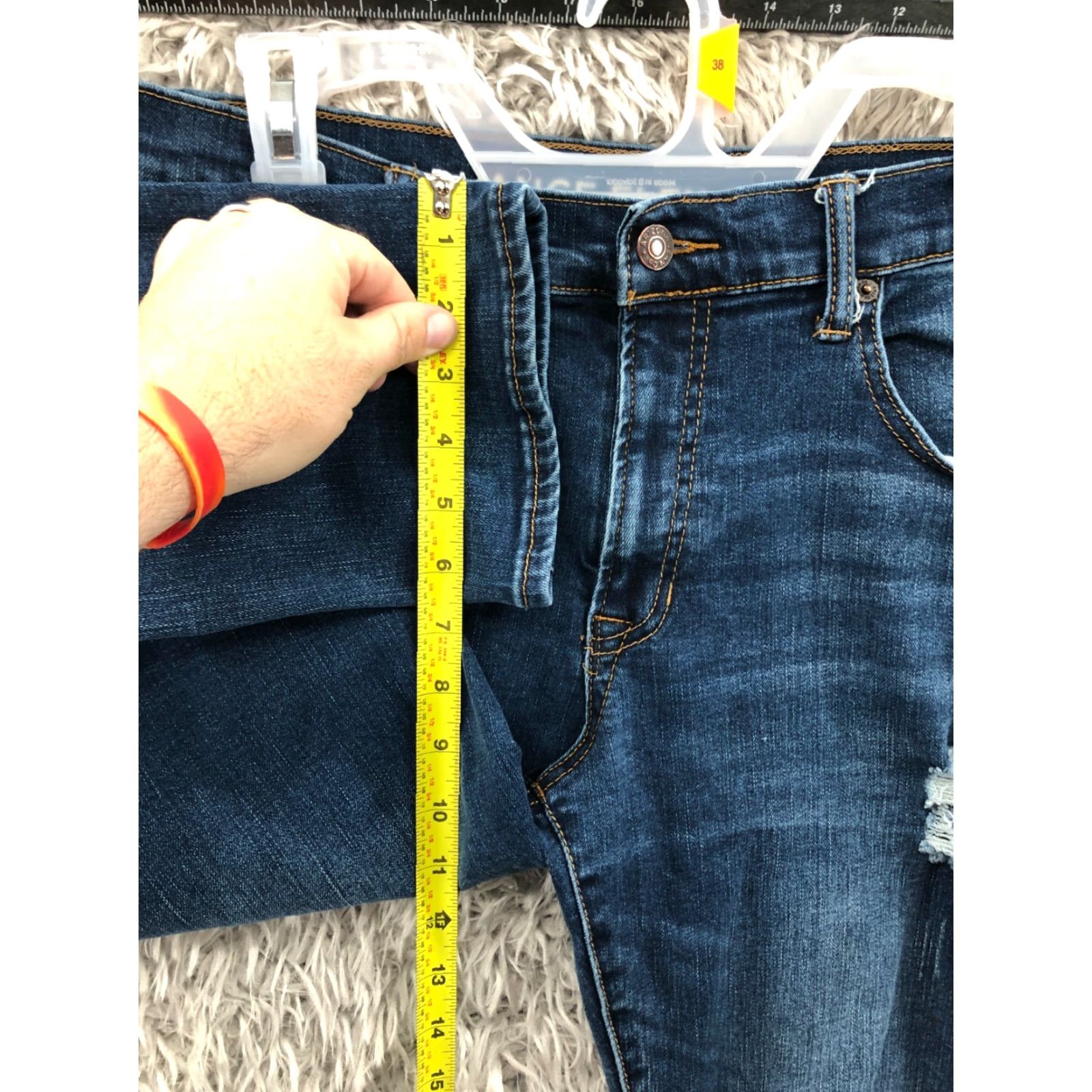Vintage Arizona Slim Jeans Size 34x30 Mens Mid Rise Straight Leg Dark Wash Blue Denim Jeans Size US 34 / EU 50 - 4 Thumbnail