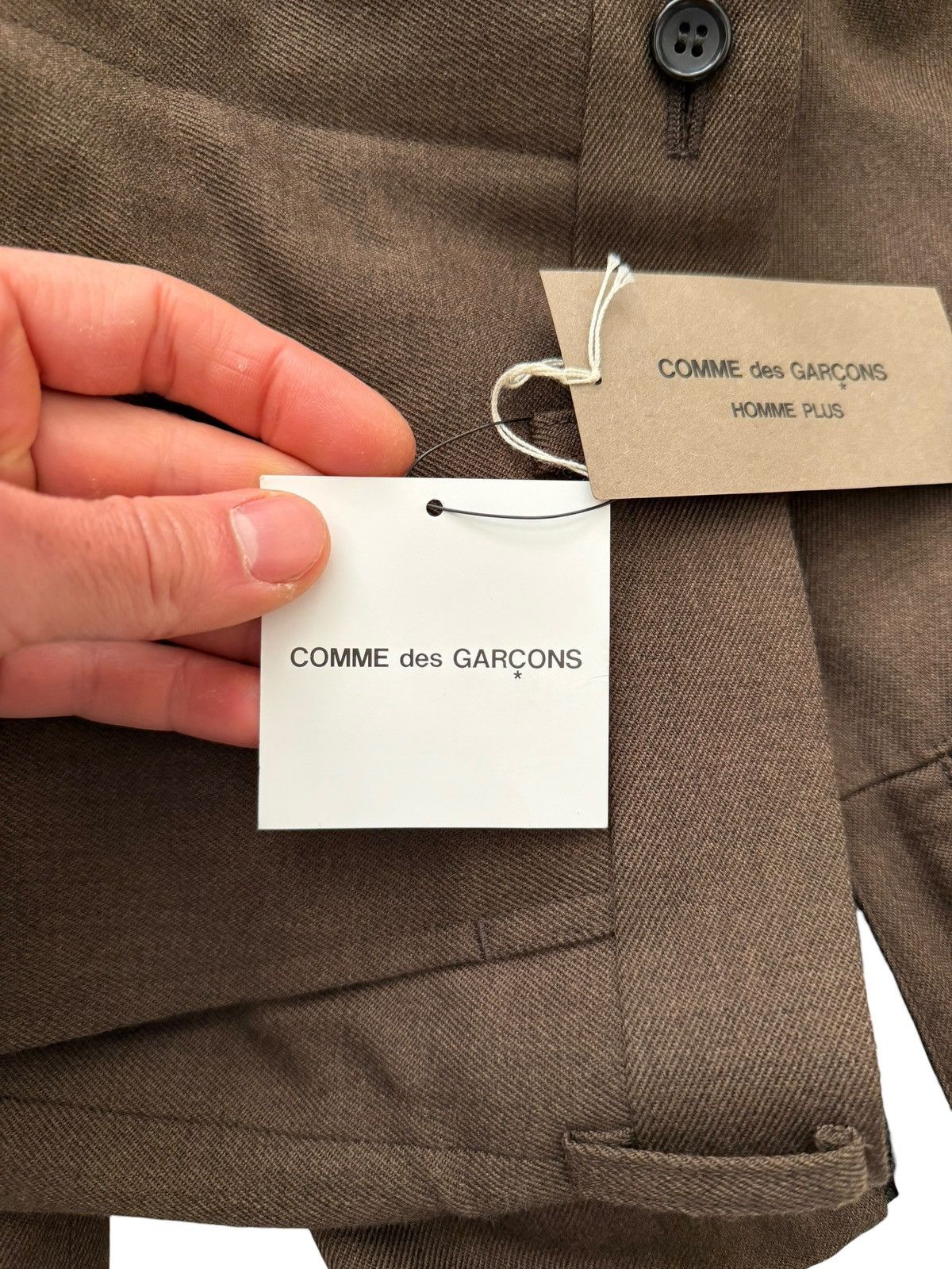 Comme des Garcons Homme Plus (XL) 2025 Brown Zip Detail Shorts Size US 34 / EU 50 - 6 Thumbnail