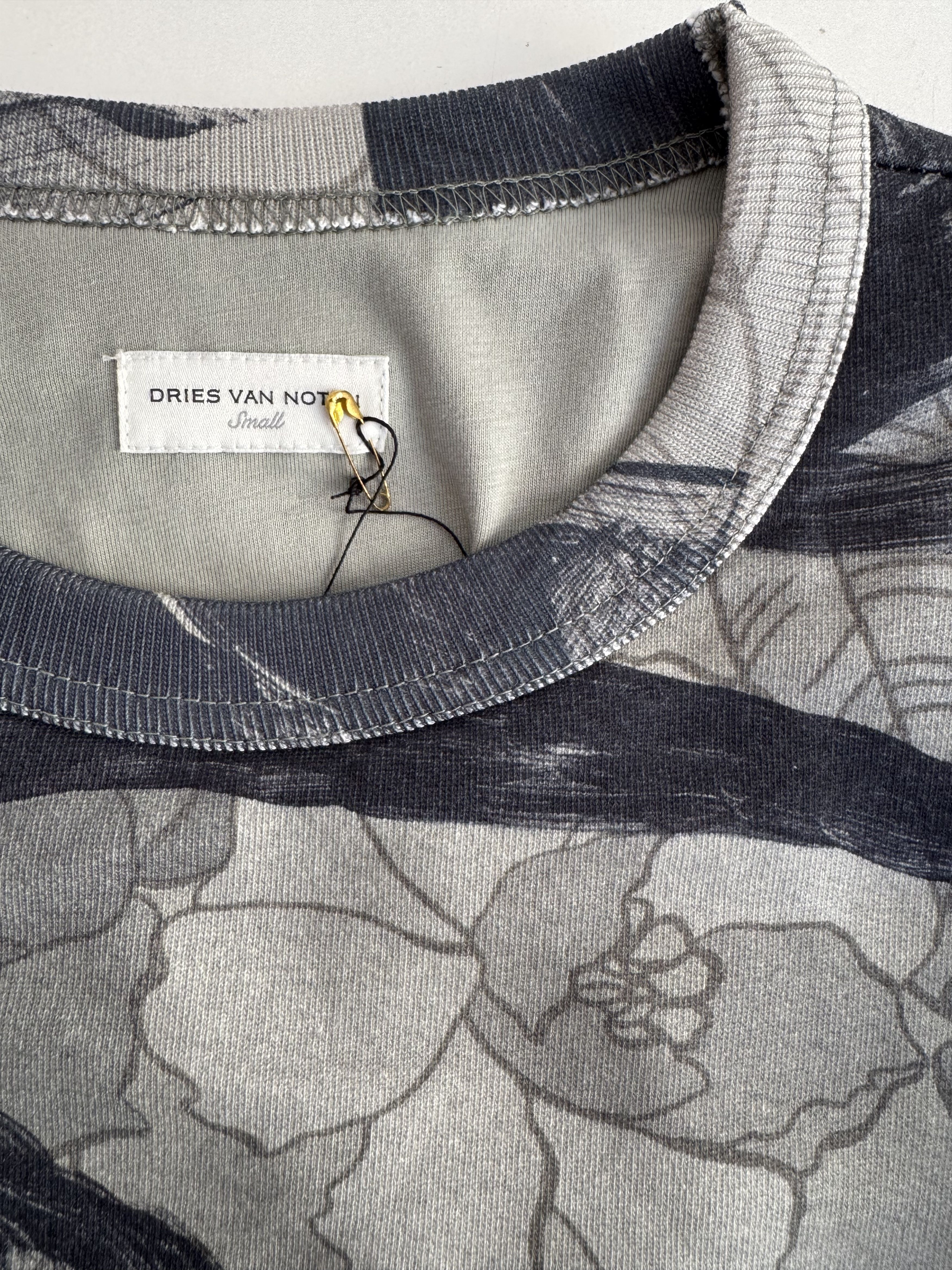 Dries Van Noten Hannett Floral Print Drape Sweatshirt Size S / US 4 / IT 40 - 5 Thumbnail