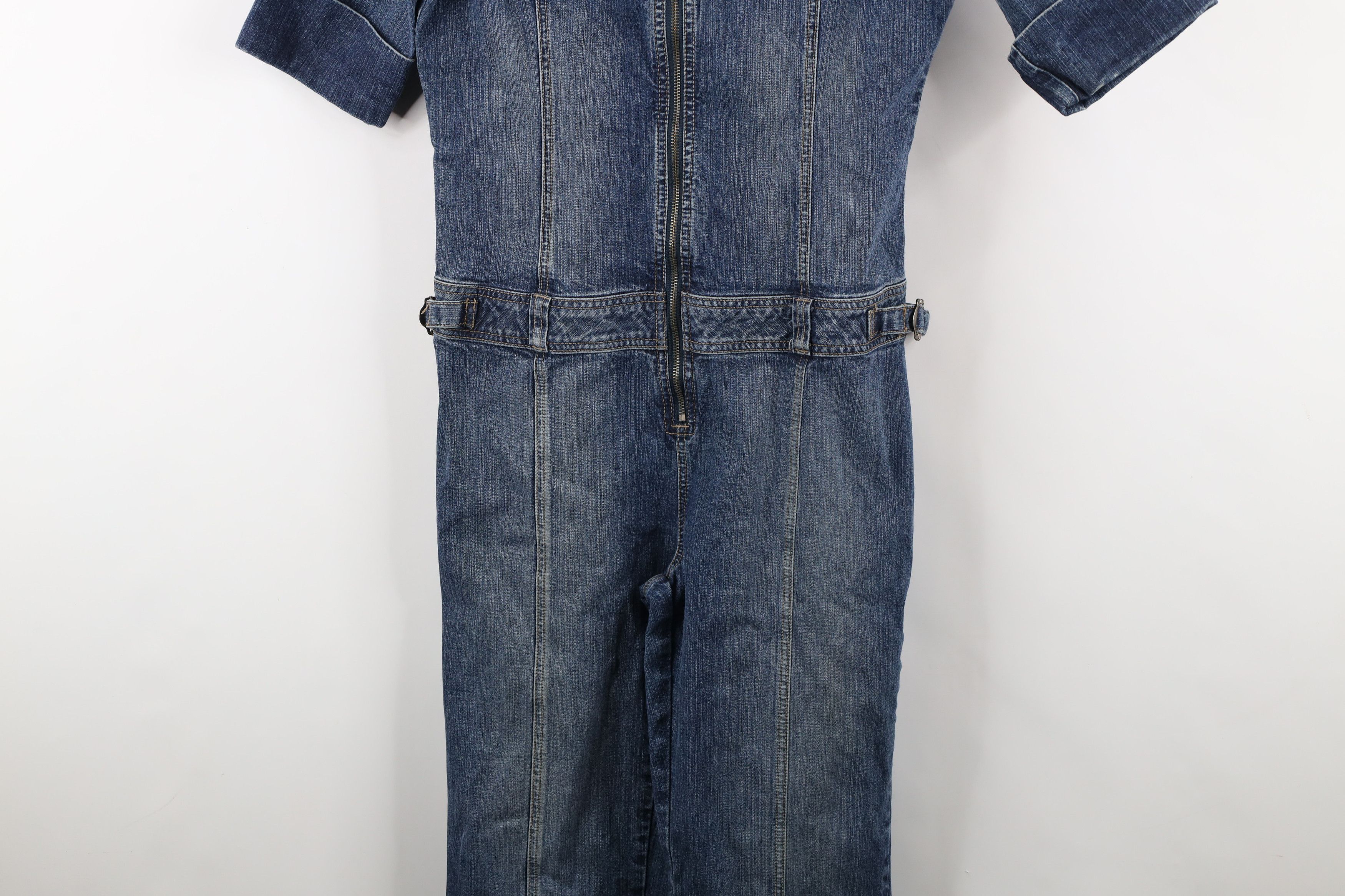 Guess × Vintage Vintage 90s Y2K Guess Flared Denim Jumpsuit Coveralls Size 28" / US 6 / IT 42 - 4 Thumbnail