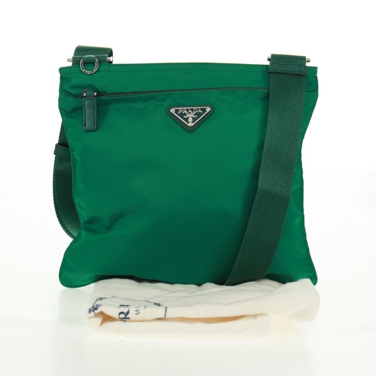Prada PRADA Shoulder Bag Nylon Green Silver Auth 164302V Size ONE SIZE - 15 Thumbnail