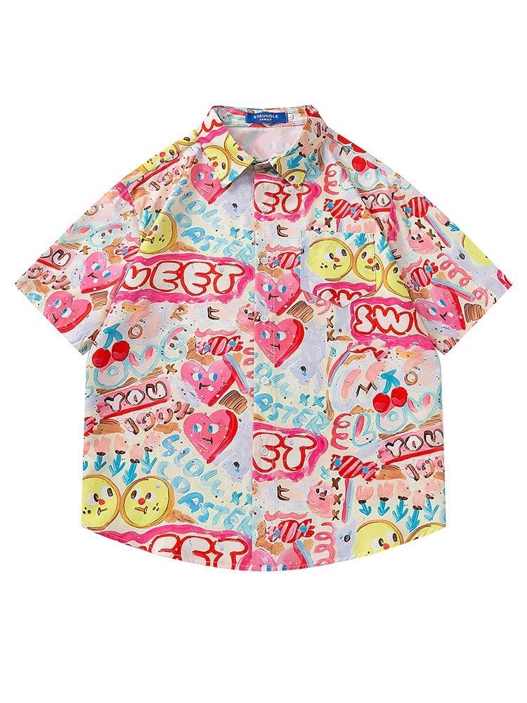 Other Graffiti Button Up Short Sleeve Shirt Size US M / EU 48-50 / 2 - 10 Thumbnail