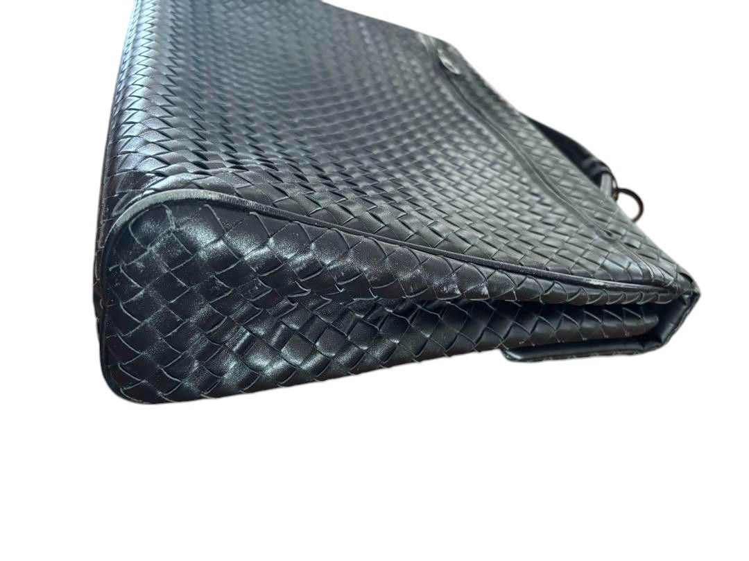Bottega Veneta Bottega Veneta - Black Hobo Intrecciato Business Bag Handbag Size ONE SIZE - 2 Thumbnail