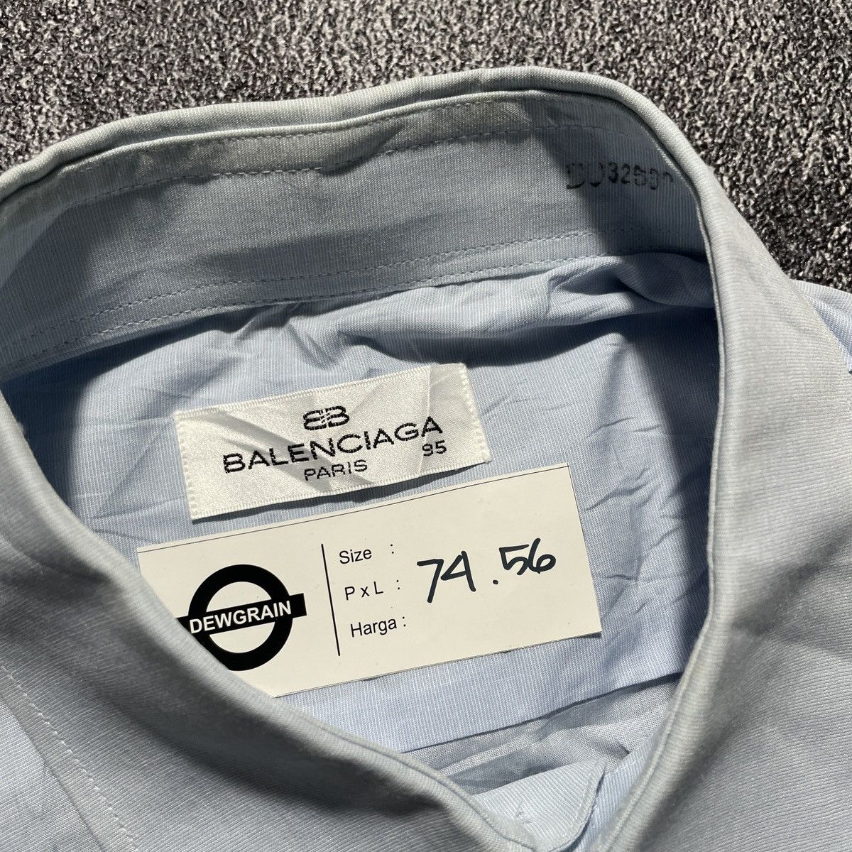 Balenciaga VINTAGE SHIRTS BALENCIAGA EMBROIDERED BB POCKET Size US L / EU 52-54 / 3 - 4 Thumbnail