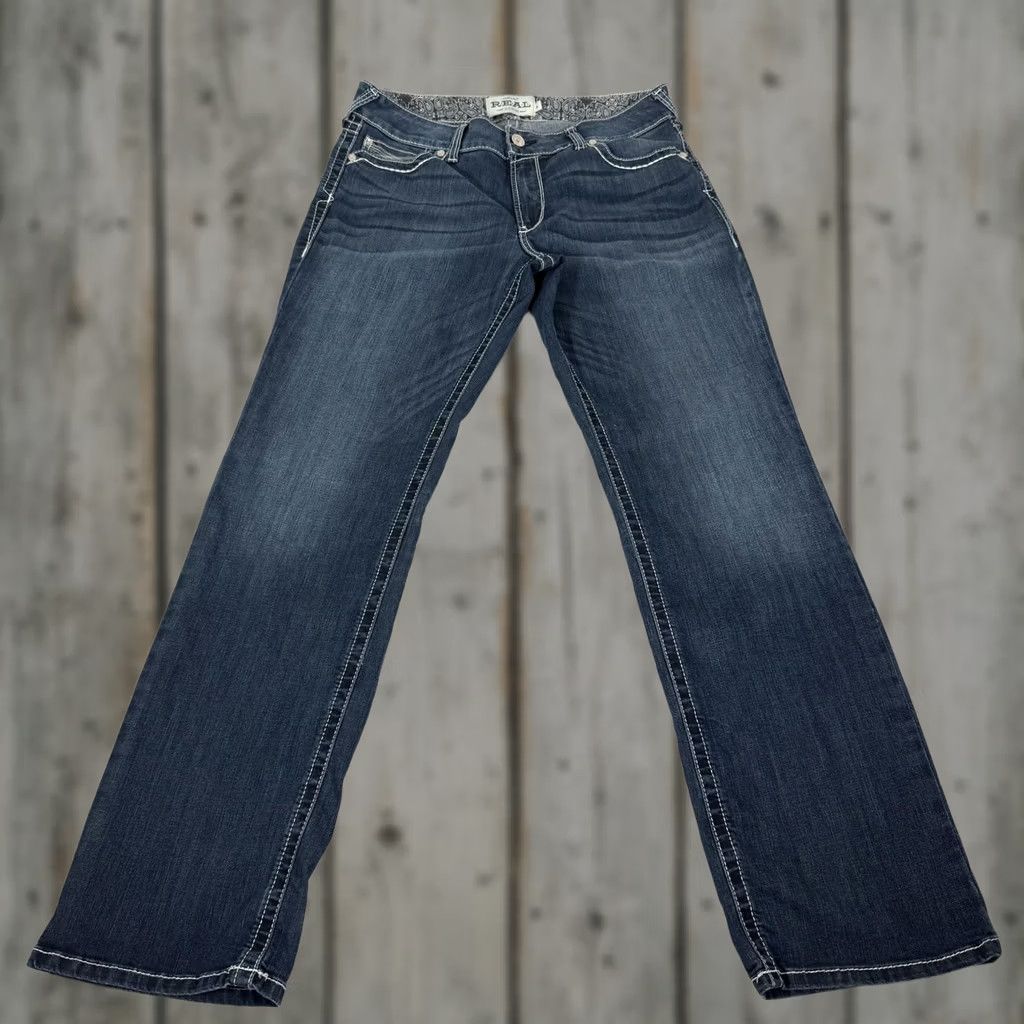 Ariat Ariat Jeans Womens 34L Blue Mid Rise Straight Fit Stretch Denim Pants Work Size 24" / US 00 / IT 34 - 1 Thumbnail