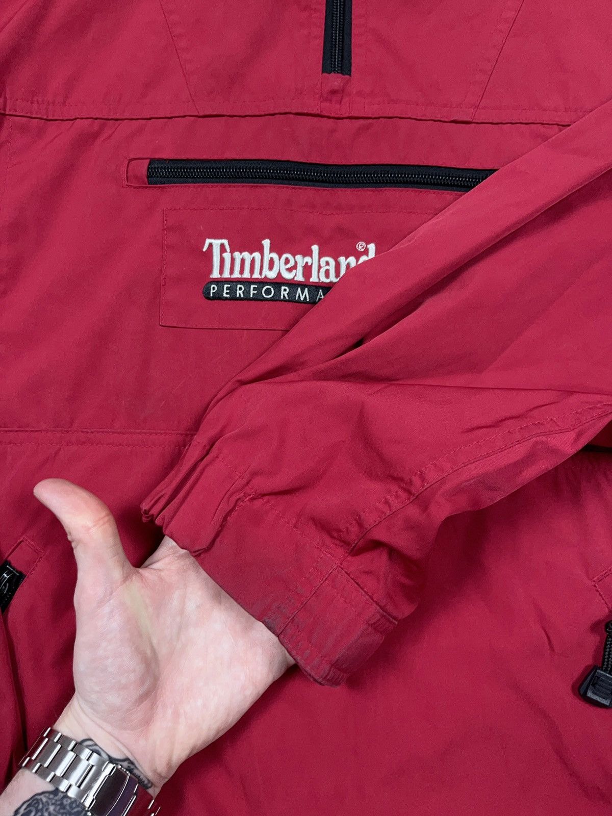Timberland × Vintage ➕ vintage 90s timberland anorak jacket ninja zip cargo Size US L / EU 52-54 / 3 - 4 Thumbnail