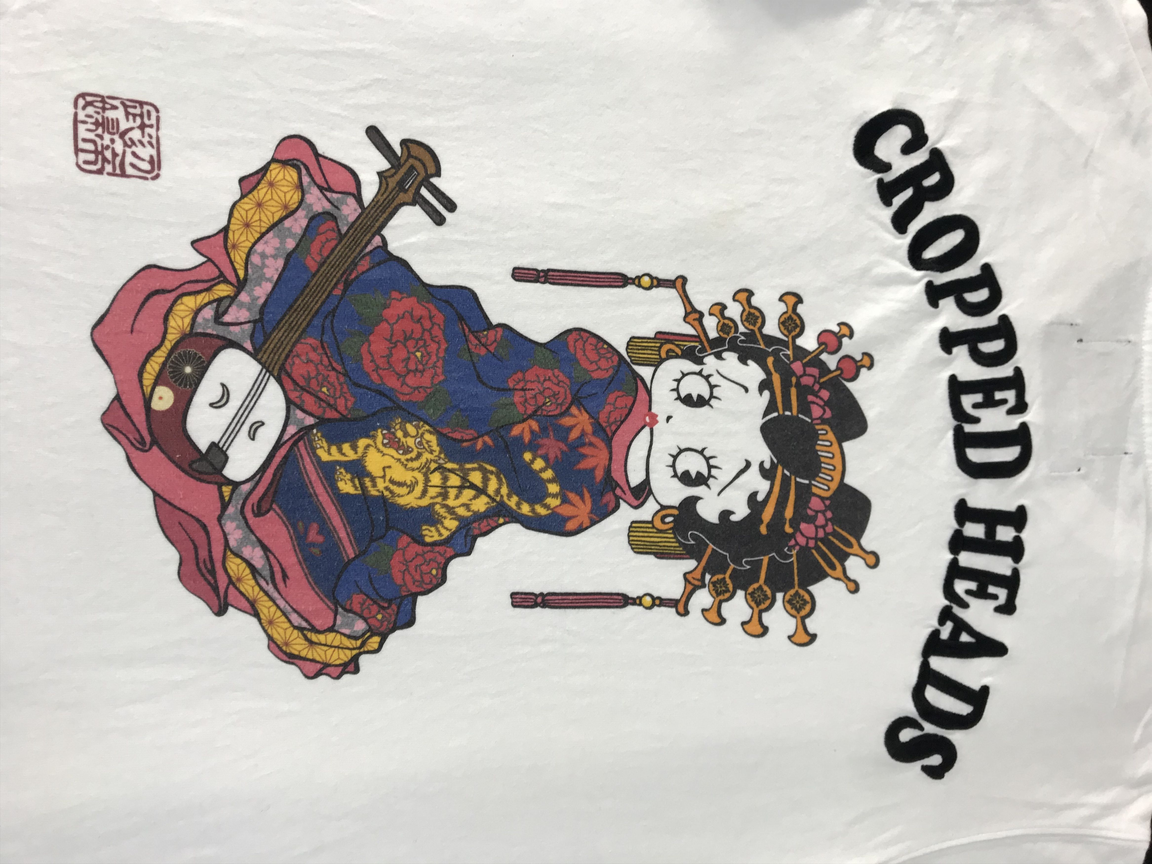 Cartoon Network × Japanese Brand Cropped Heads X Betty Boops Geisha Graphic Art Tee Size M / US 6-8 / IT 42-44 - 2 Thumbnail