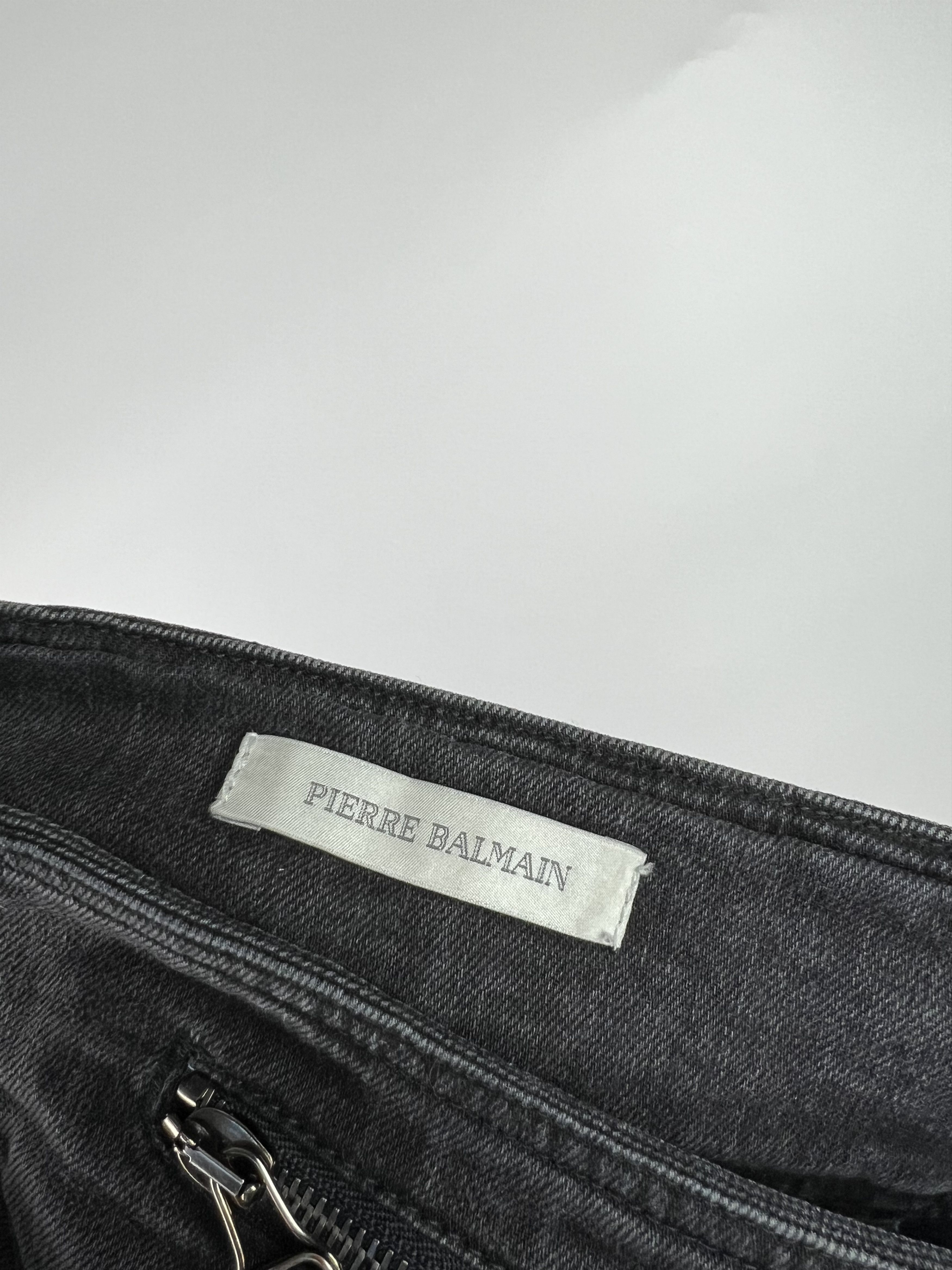 Balmain × Pierre Balmain Pierre Balmain Women's Jeans Gray Size 27 Size 27" / US 4 / IT 40 - 9 Thumbnail